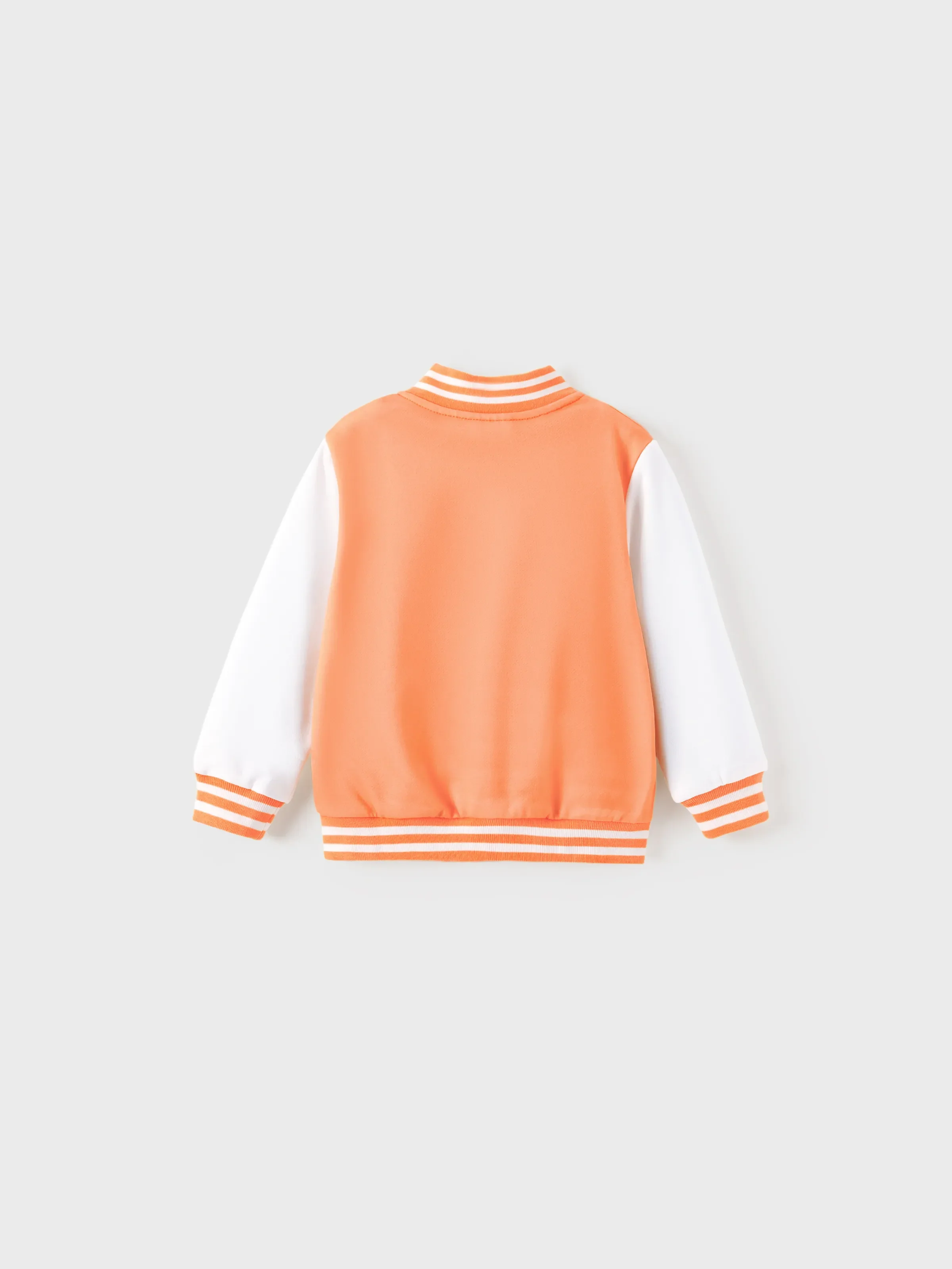Disney Princess Toddler Girl Moana Colorblock Snap Button Bomber Jacket Orange - Image 3