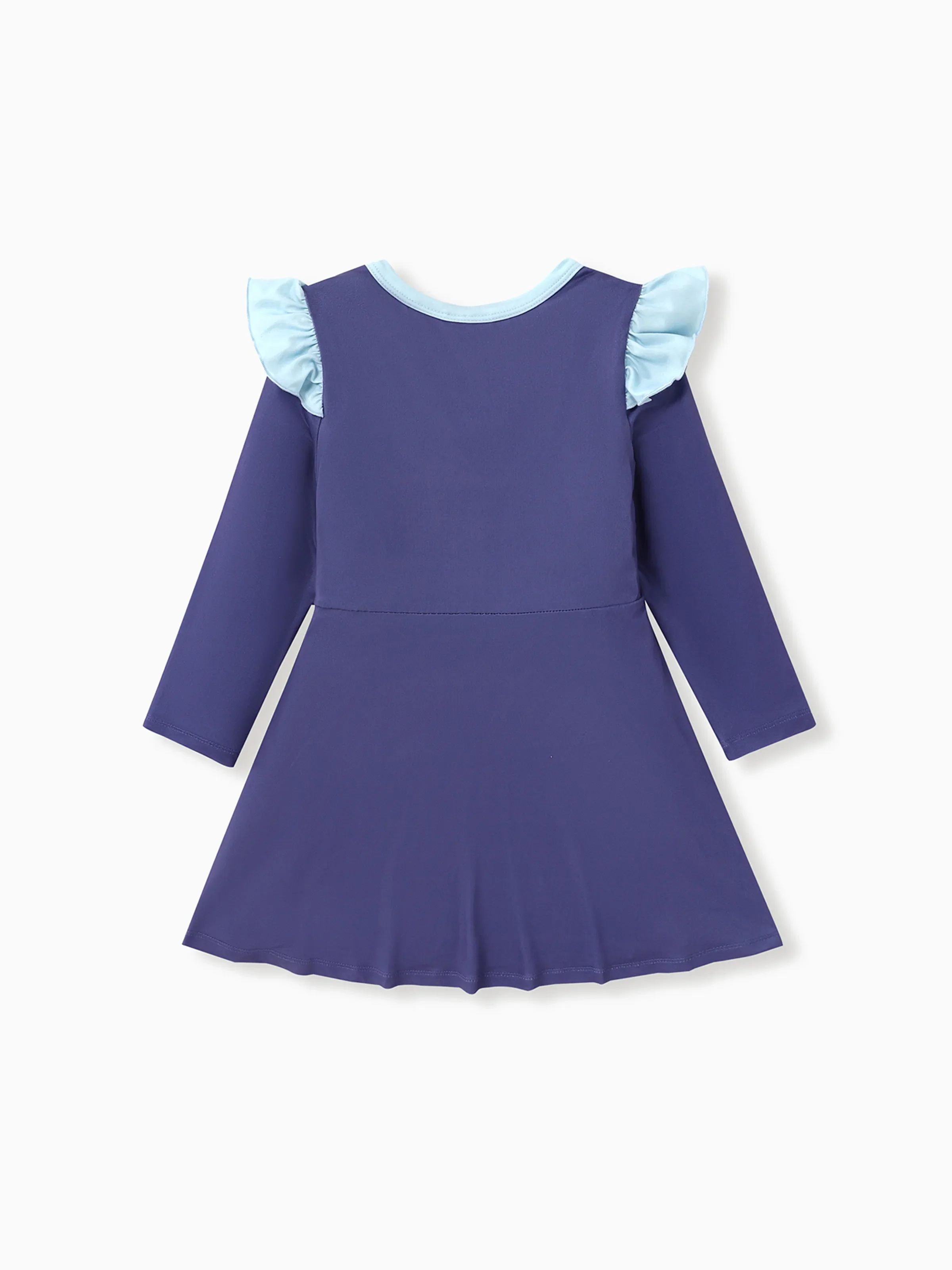 Disney Princess Toddler Girl Cinderella Print Ruffled Dress Purple - Image 3