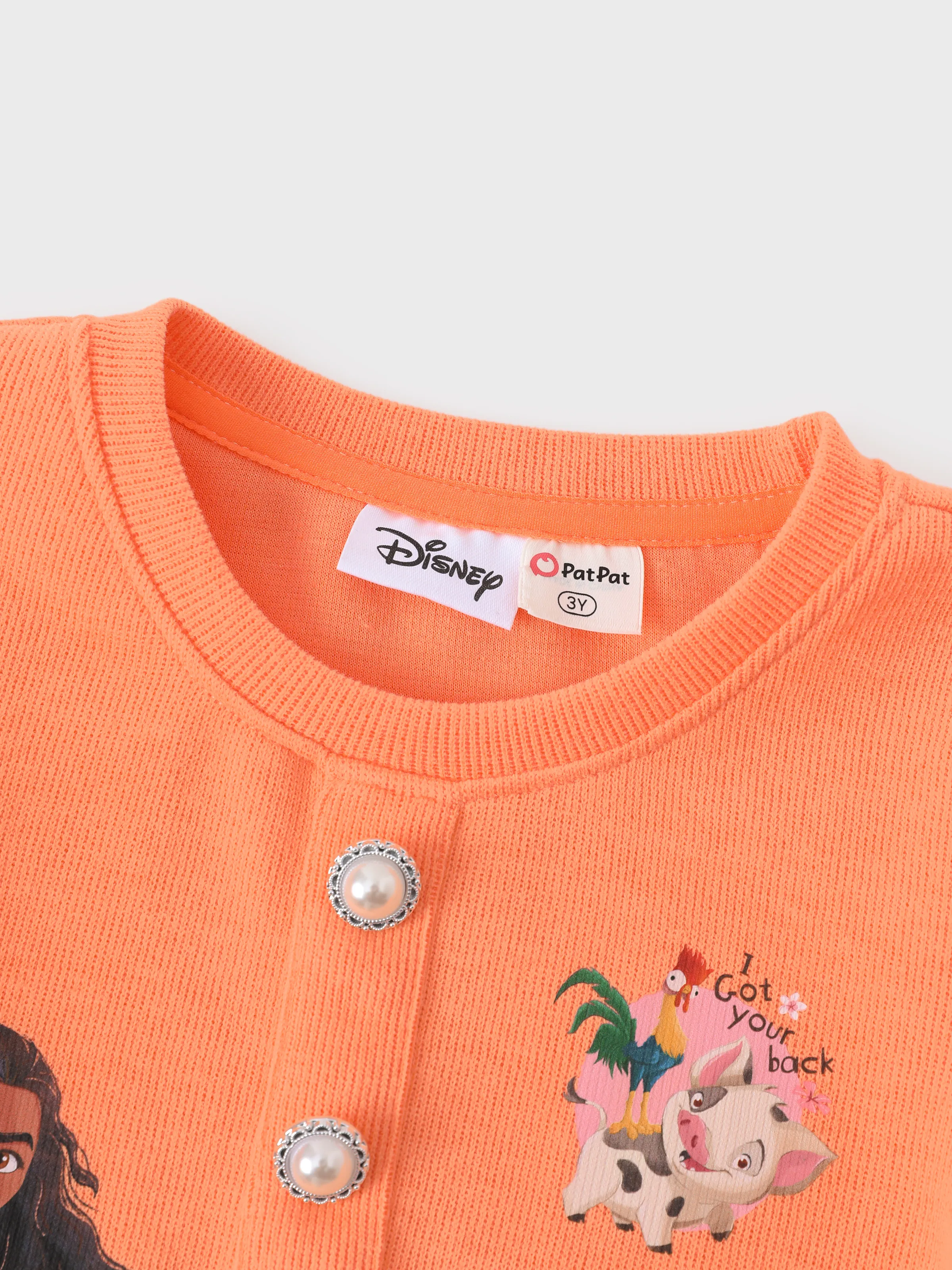 Disney Princess Toddler Girl Moana 2pcs Knitted Top and Plaid Skirt Set Orange red - Image 5