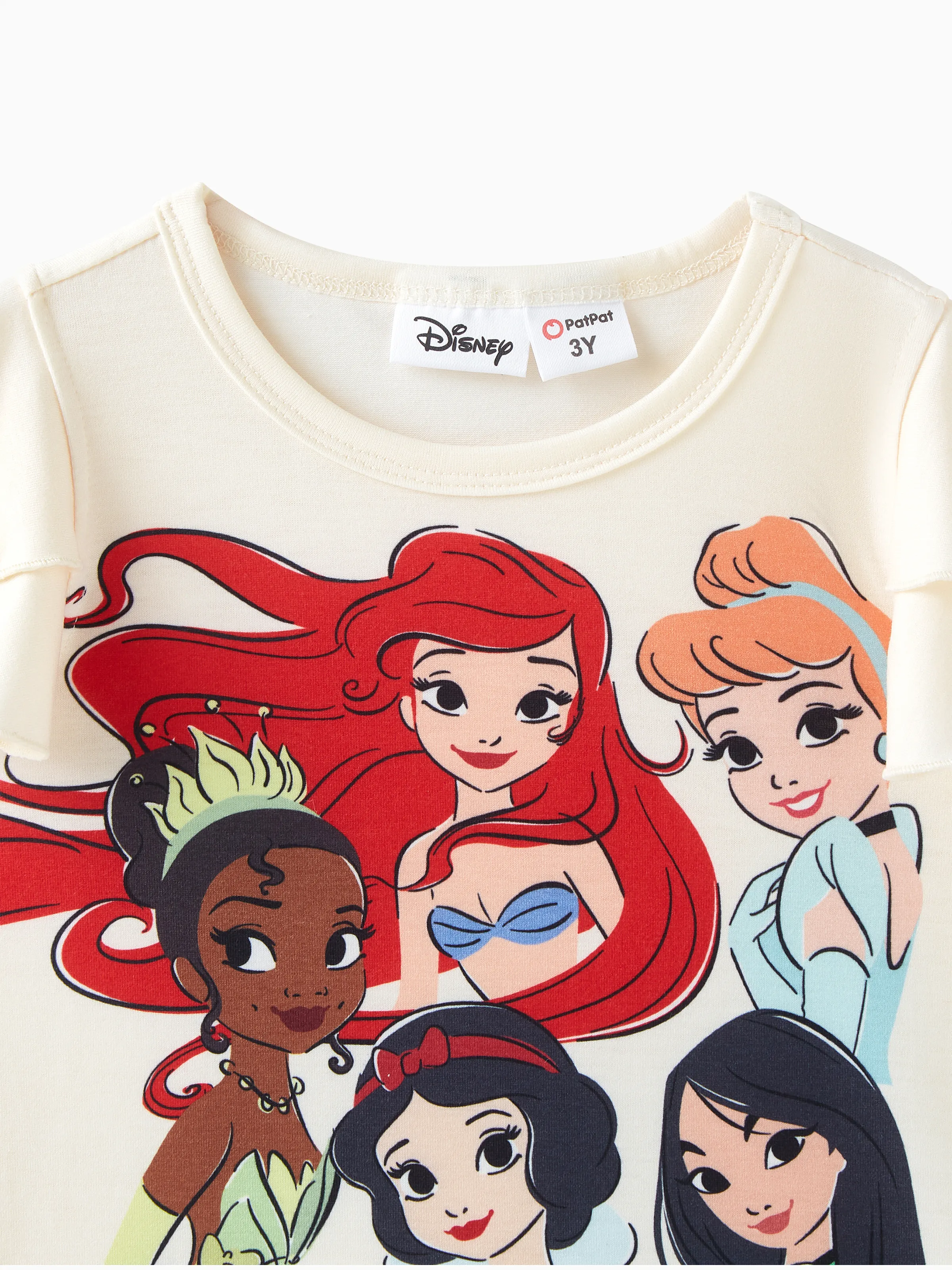 Disney Princess Toddler Girl Naia™ Character Print Ruffled Short-sleeve Tee White - Image 4
