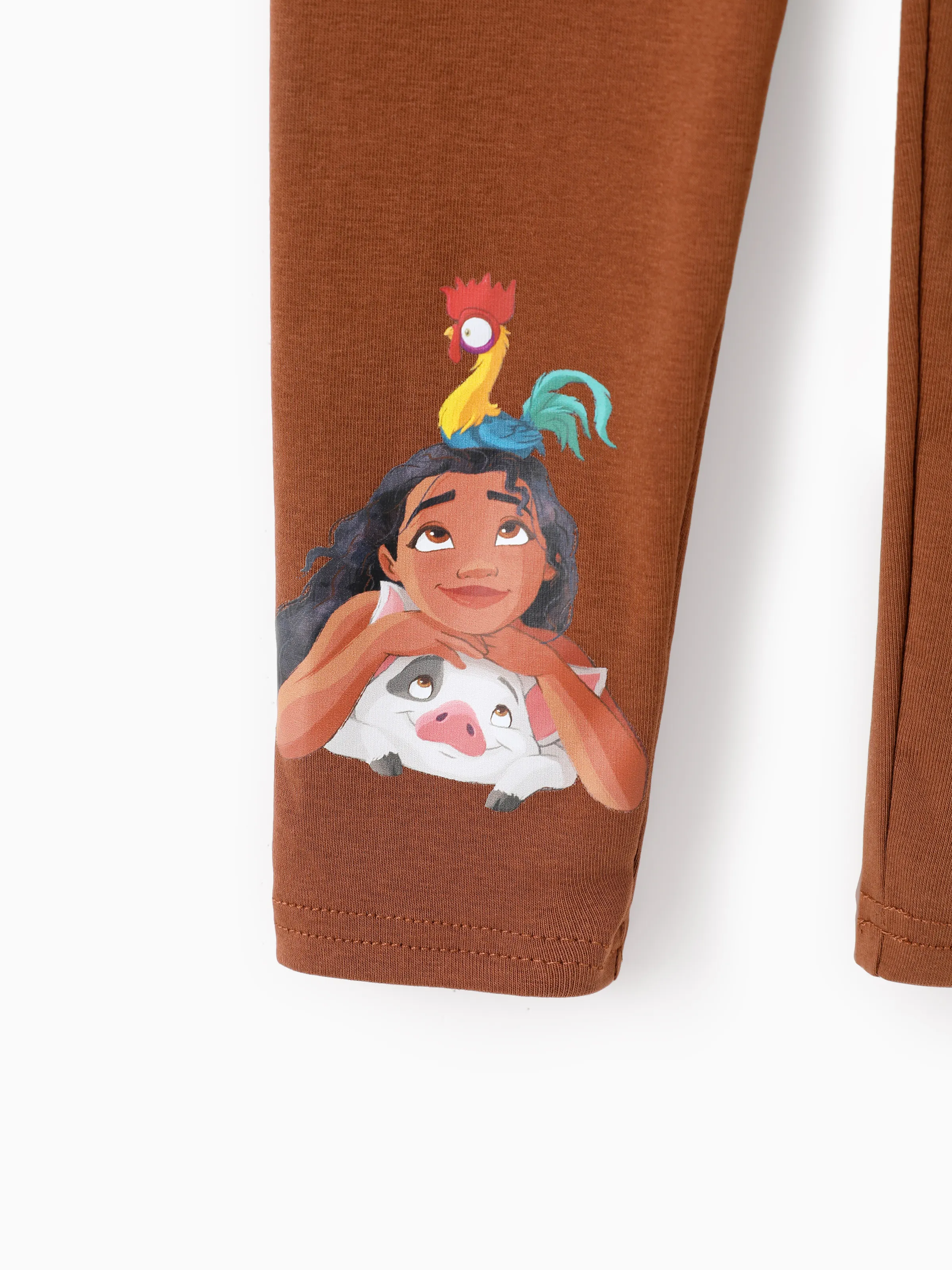 Disney Princess Toddler Girl Moana Hoodie Sweatshirt and Leggings Set Brown - Image 14