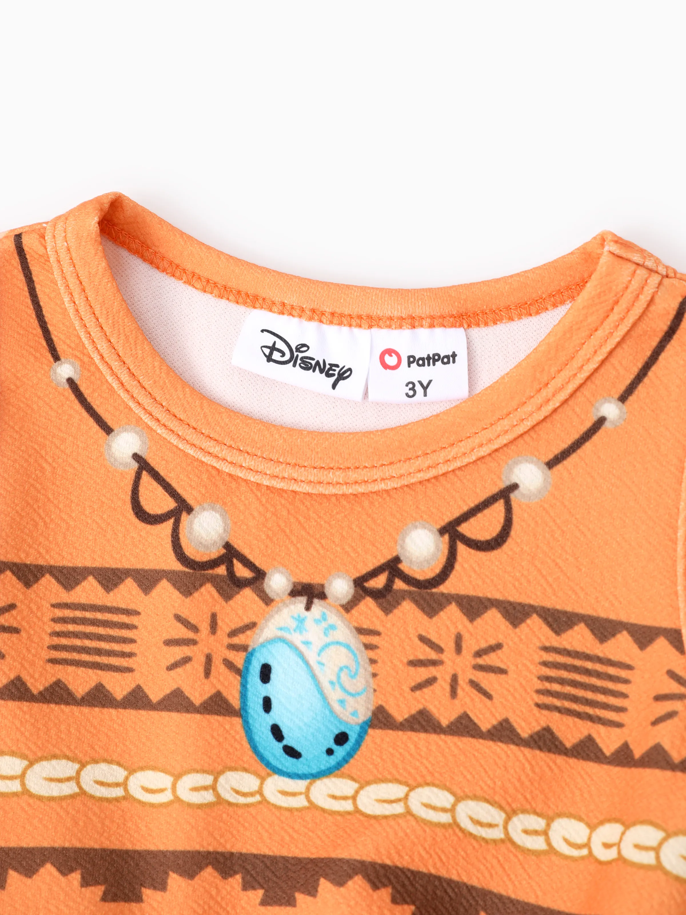 Disney Princess Toddler Girl 2pcs Moana Cosplay Long-sleeve Cardigan And Dresses Set Orange - Image 7