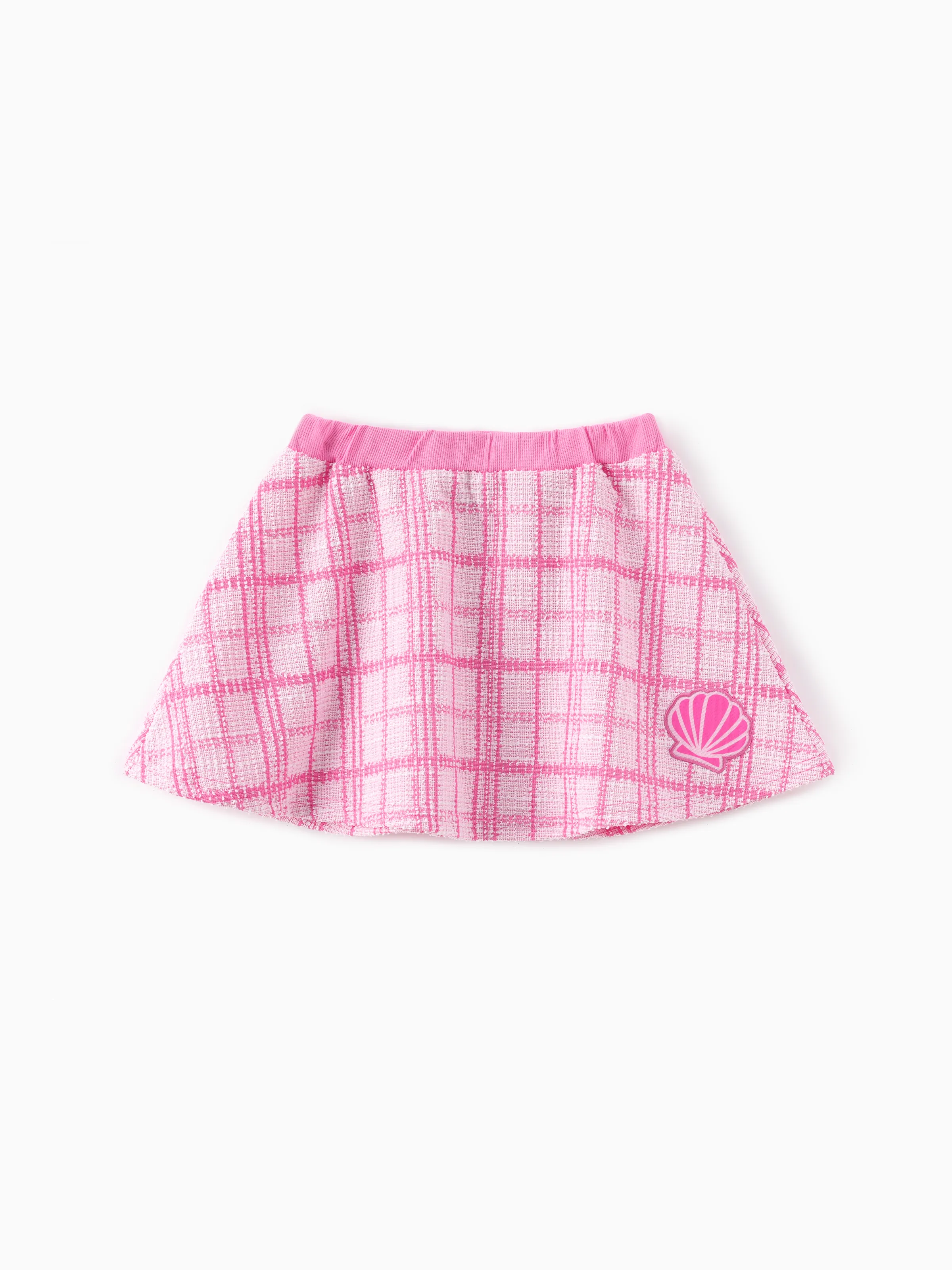 Disney Princess Toddler Girls Ariel 2pcs Preppy Plaid Tweed Cardigan with Skirt Set Pink - Image 4