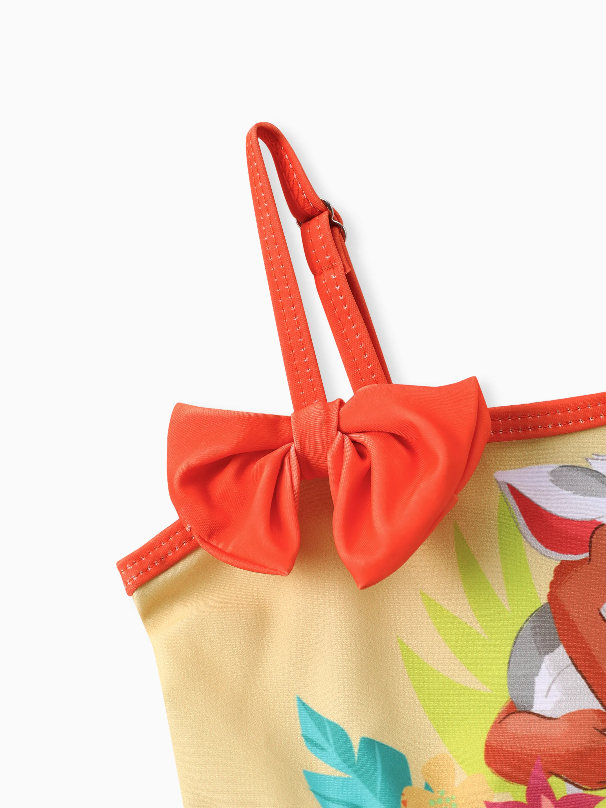 Disney Princess Toddler Girl Moana Bow-shoulder 2ps Swimsuit Orangeyellow - Image 4