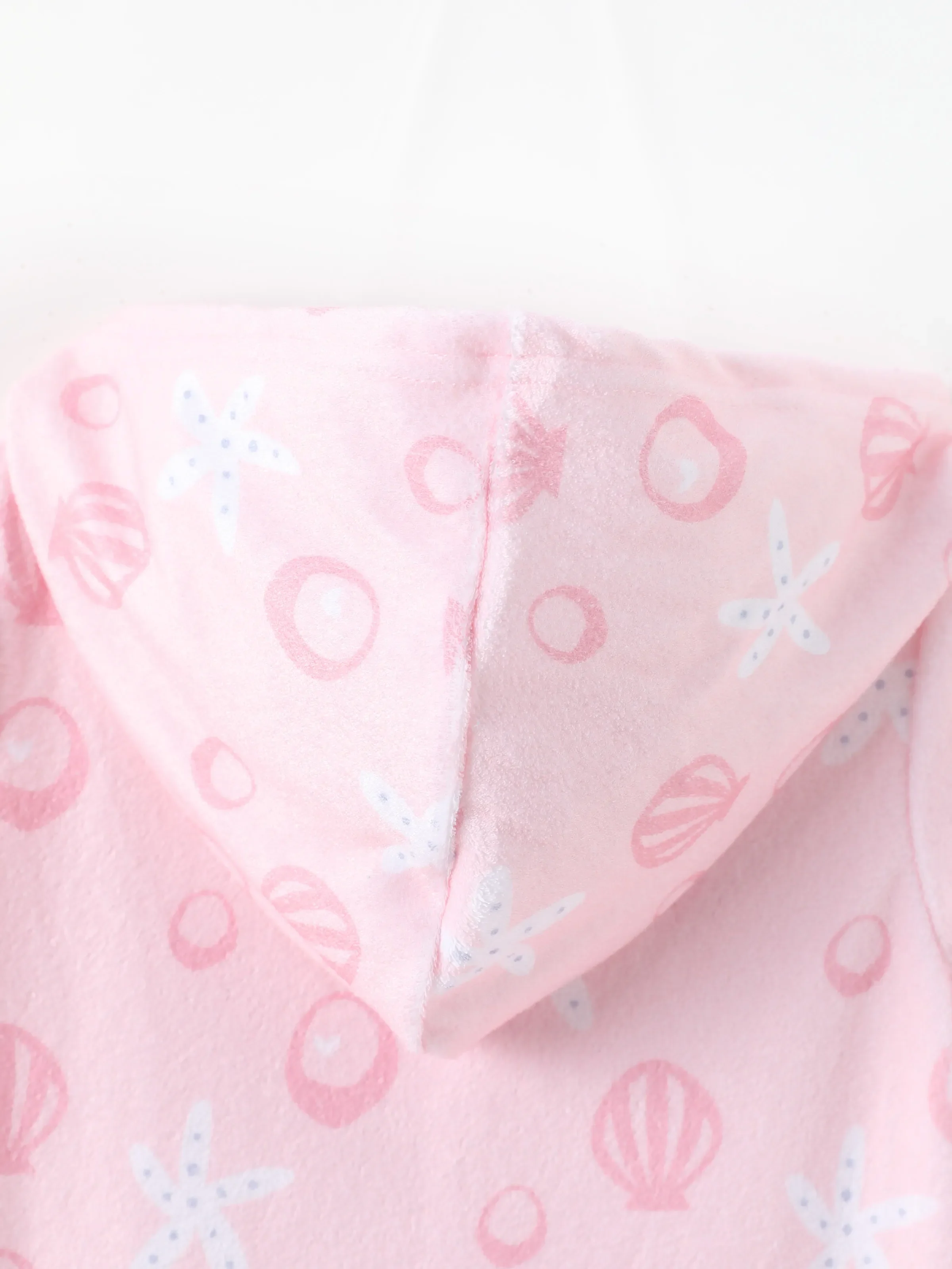 Disney Princess Toddler/Kid Girl Ariel Shell Allover Print Hooded Zipper Ruffle-hem Swim Cover-up Pink - Image 6