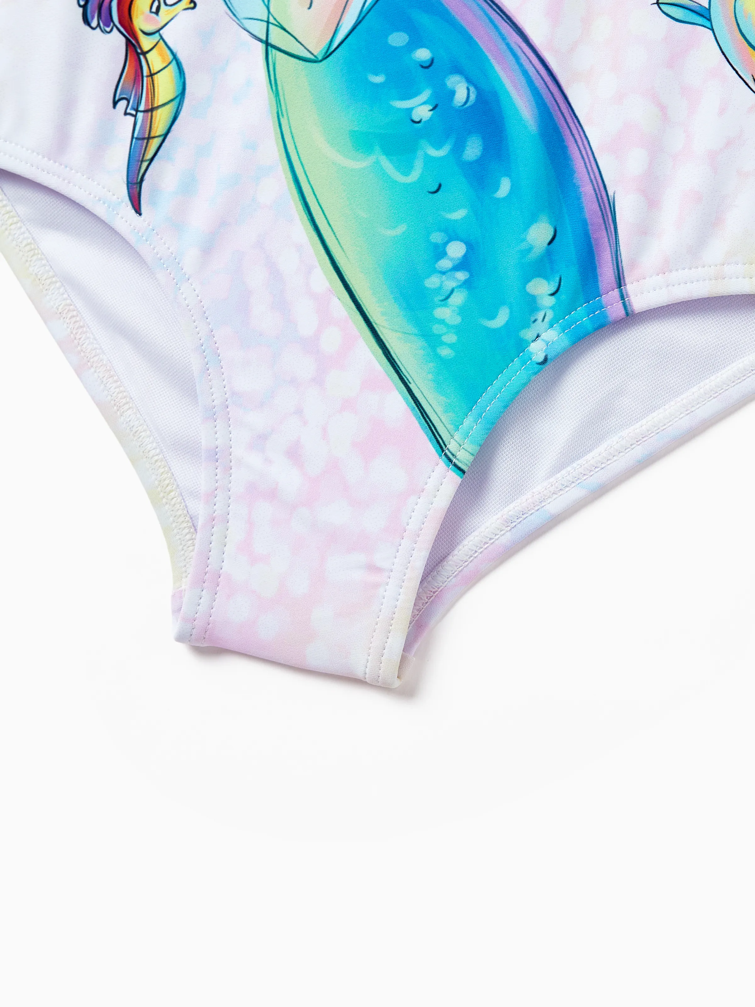 Disney Princess Toddler/Kid Girl Ariel Colorblock Swimsuit Pink - Image 7