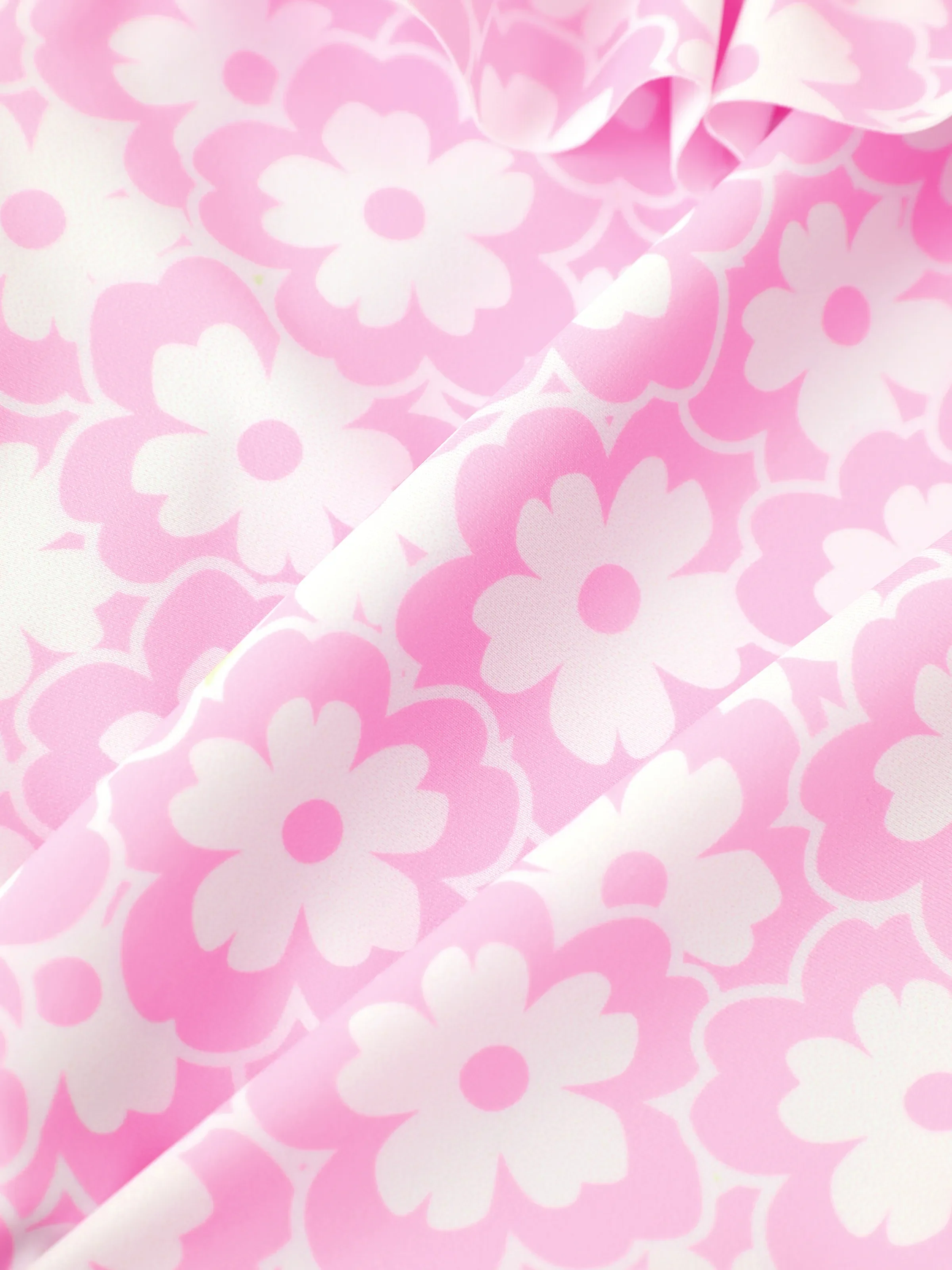 Disney Princess Toddler/Kid Girl Snow White/Cinderella/Aurora/Belle/Jasmine/ UPF50+ Ruffled One-shoulder Swimsuit Pink - Image 9