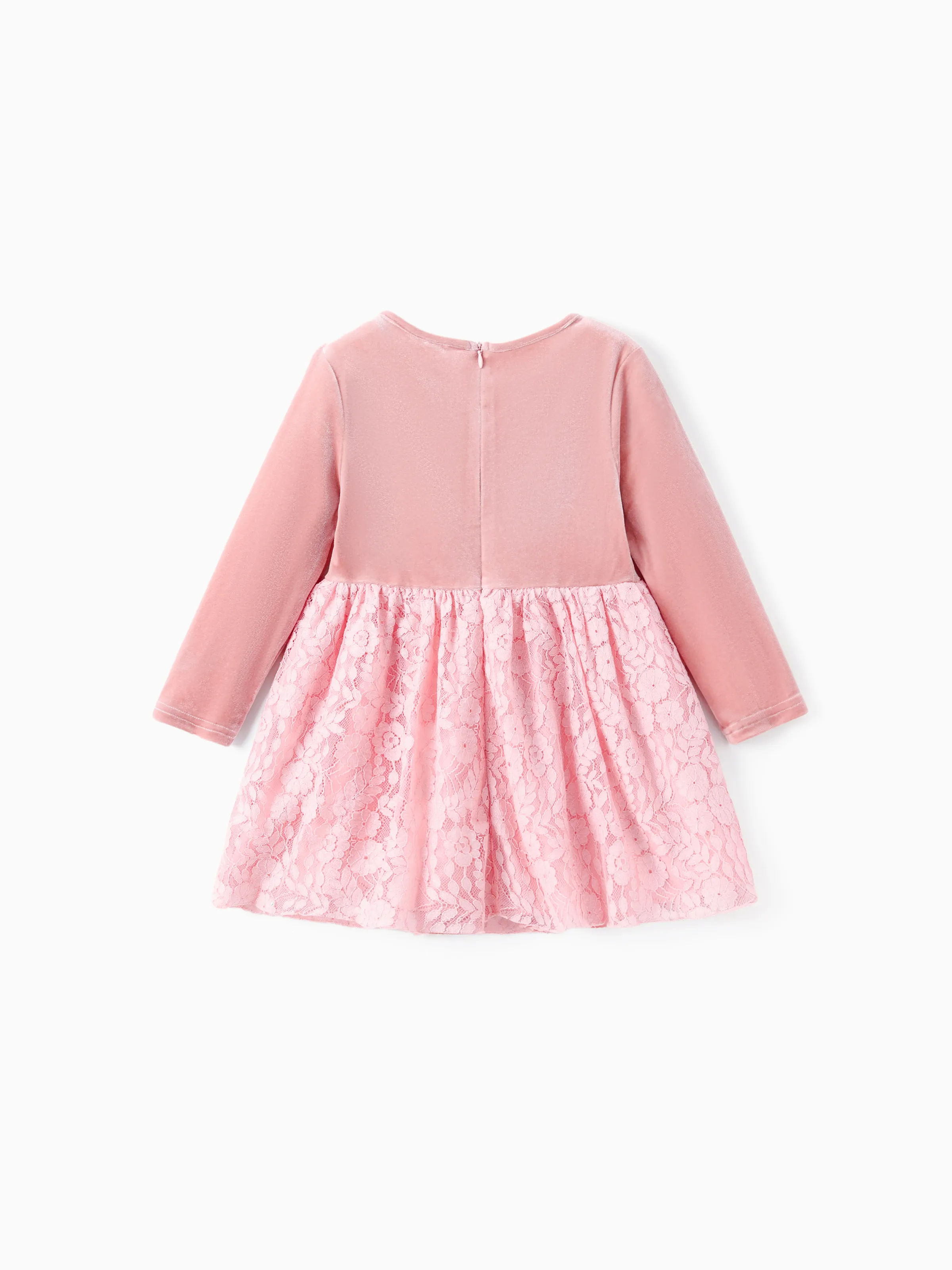 Disney Princess Toddlers Girl Ariel/Jasmine/Rapunzel Embroidered Velvet Floral Tulle Dress Pink - Image 2