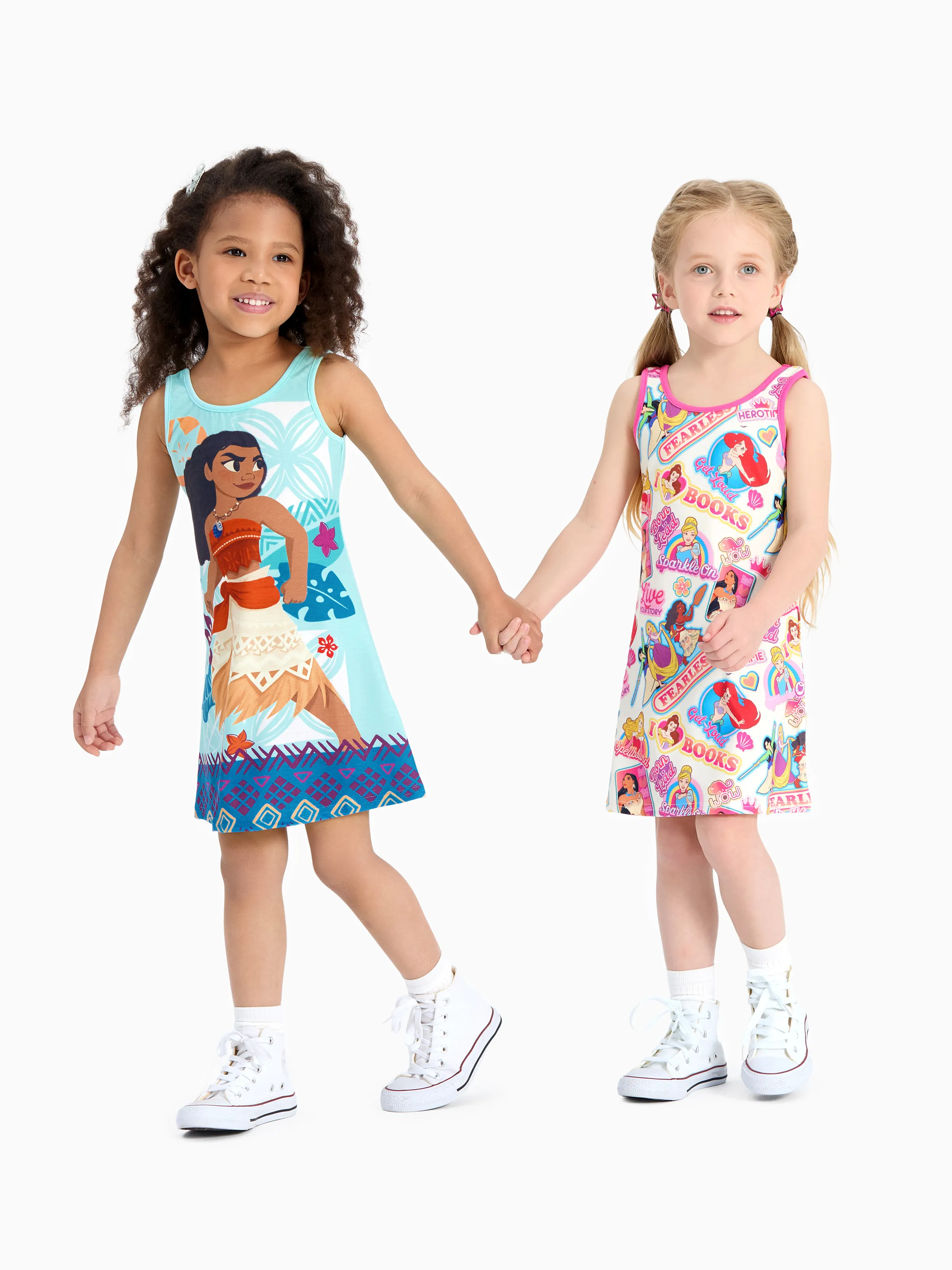 Disney Princess Toddler Girl Ariel/Moana Naia™ Tank Dress Pink - Image 4