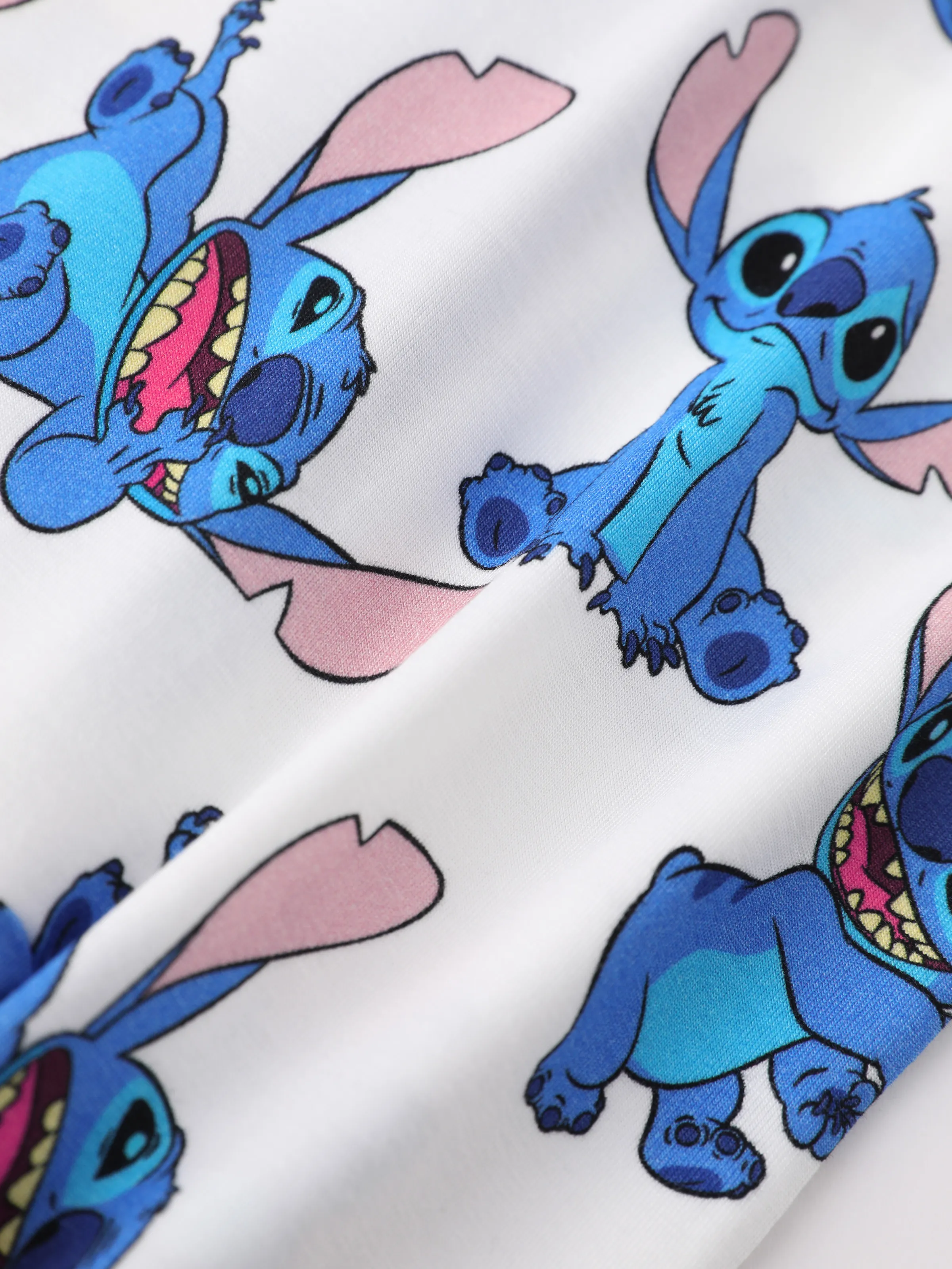 Disney Stitch Bamboo Baby Boy/Girl 2-Way Zip Onesies Anti Slip Long-sleeve Footie Blue - Image 2