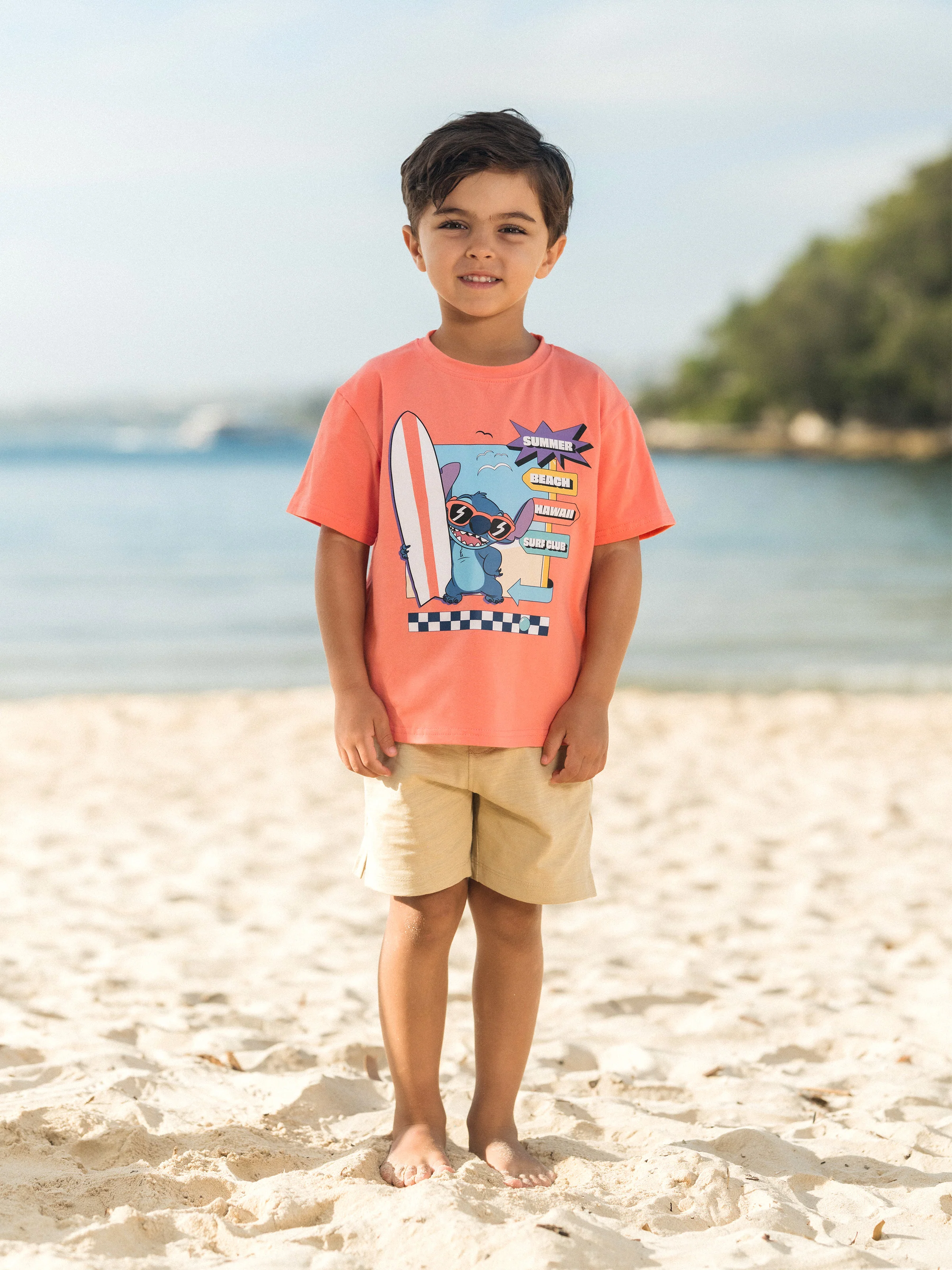 Disney Stitch Daddy & Son Tropical Floral Sporty Dress/ Cotton Top Multi-color - Image 11