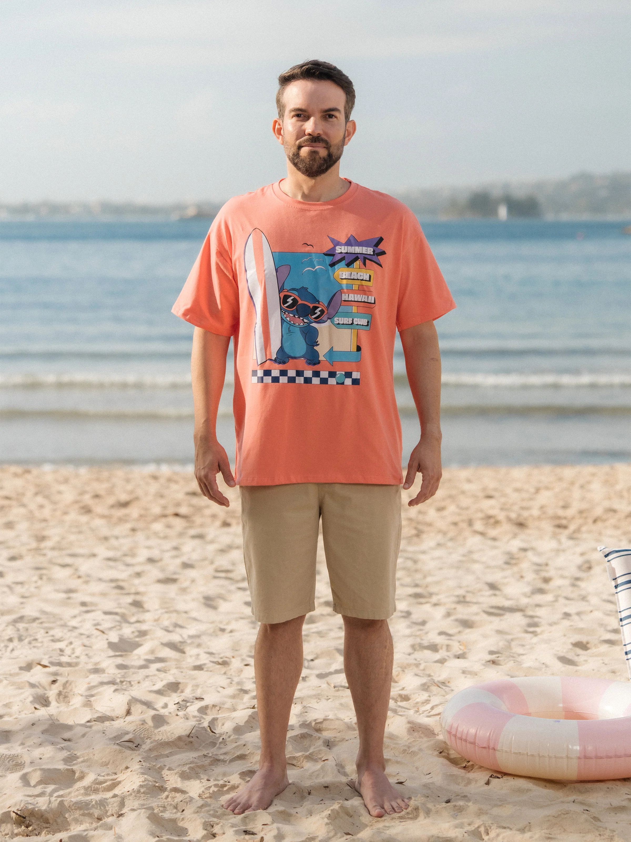 Disney Stitch Daddy & Son Tropical Floral Sporty Dress/ Cotton Top Multi-color - Image 4