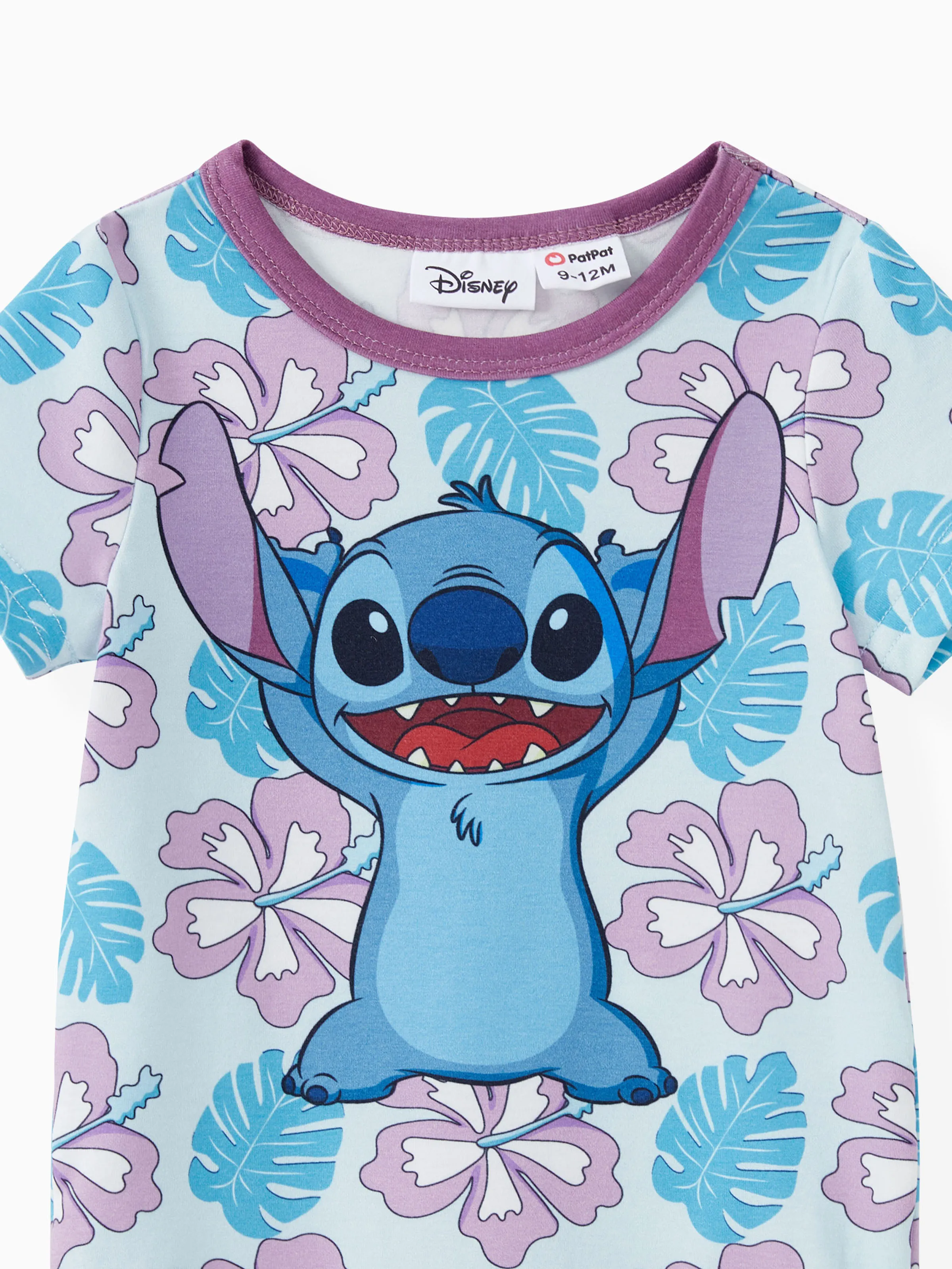 Disney Stitch Family Matching Naia™ Stitch and Hawaii Style Floral Print Sleeveless Dress/Onesie Shirt Multi-color - Image 13