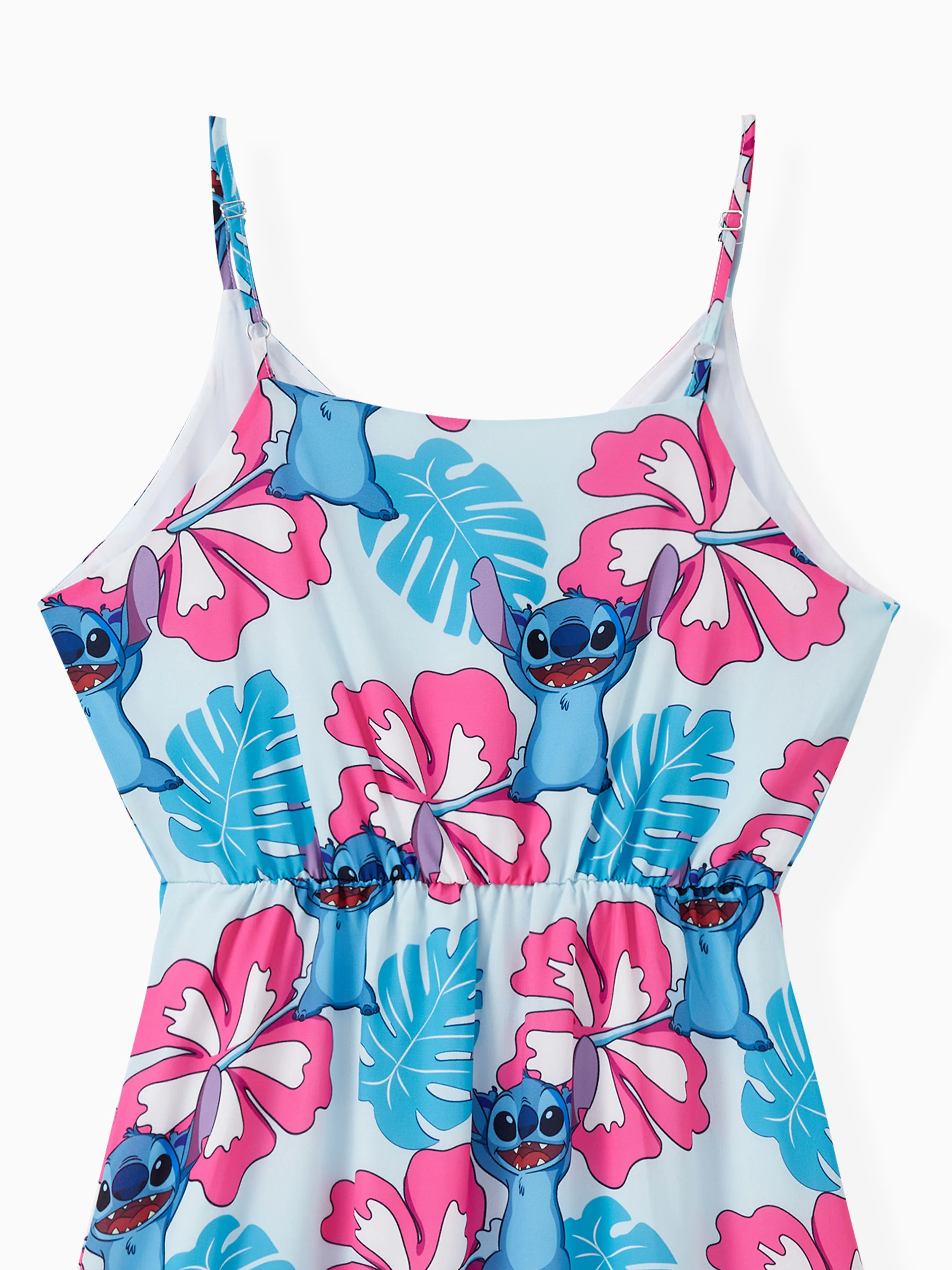 Disney Stitch Family Matching Naia™ Stitch and Hawaii Style Floral Print Sleeveless Dress/Onesie Shirt Multi-color - Image 5