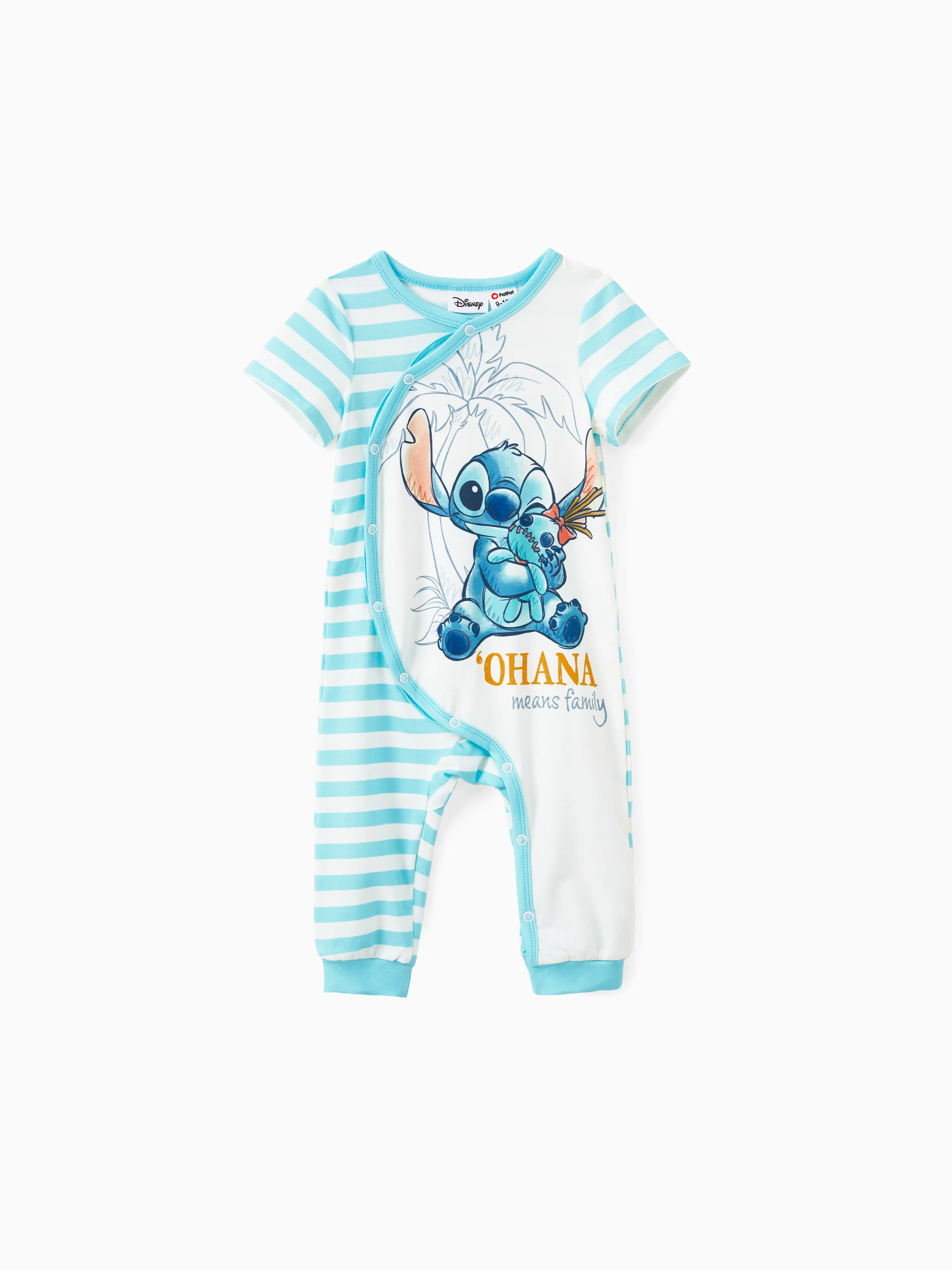 Disney Stitch Family Matching Tropical Flower Gradient Print T-shirt/Sleevelss Dress Multicolor - Image 12