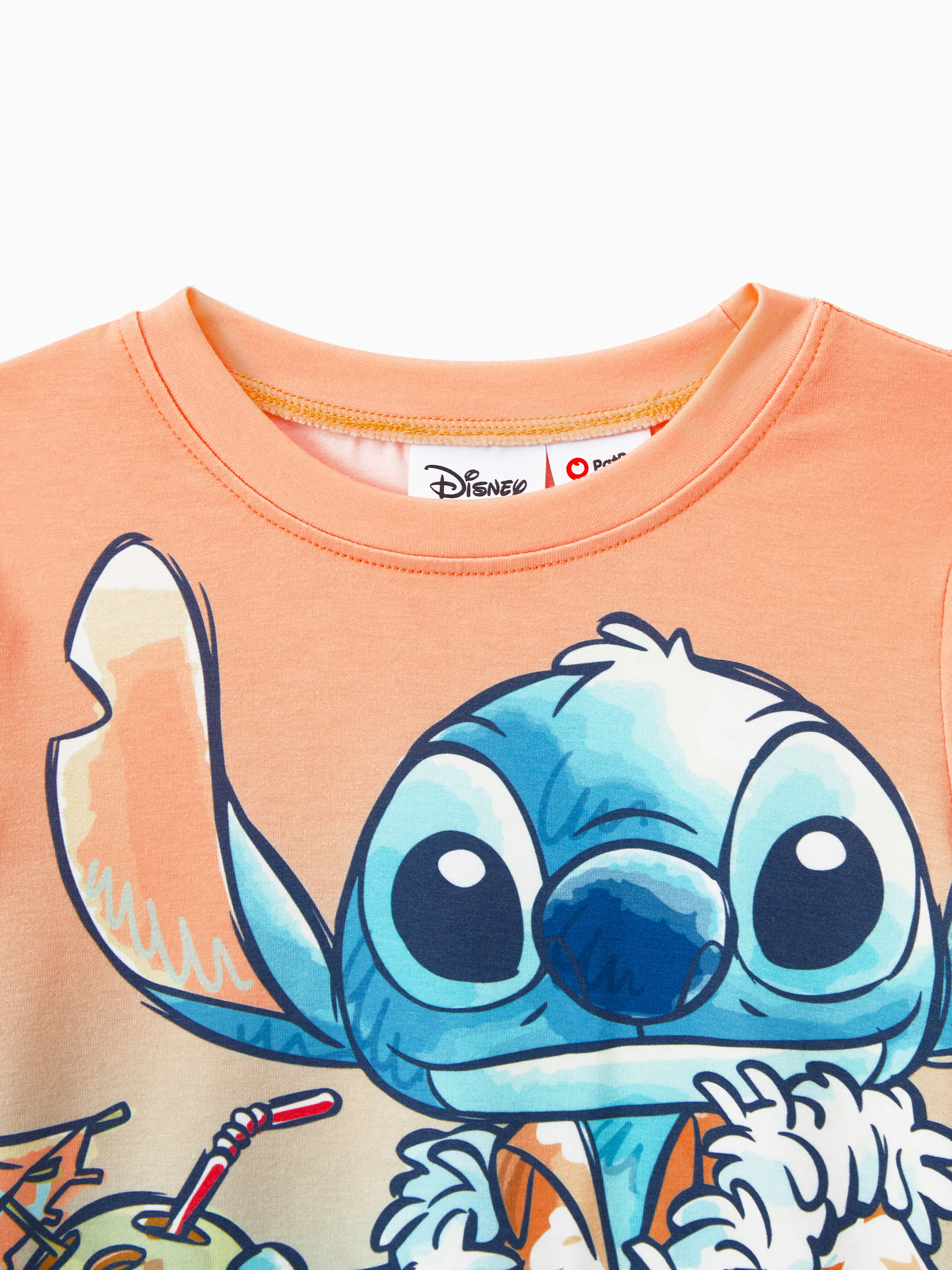 Disney Stitch Family Matching Tropical Flower Gradient Print T-shirt/Sleevelss Dress Multicolor - Image 18