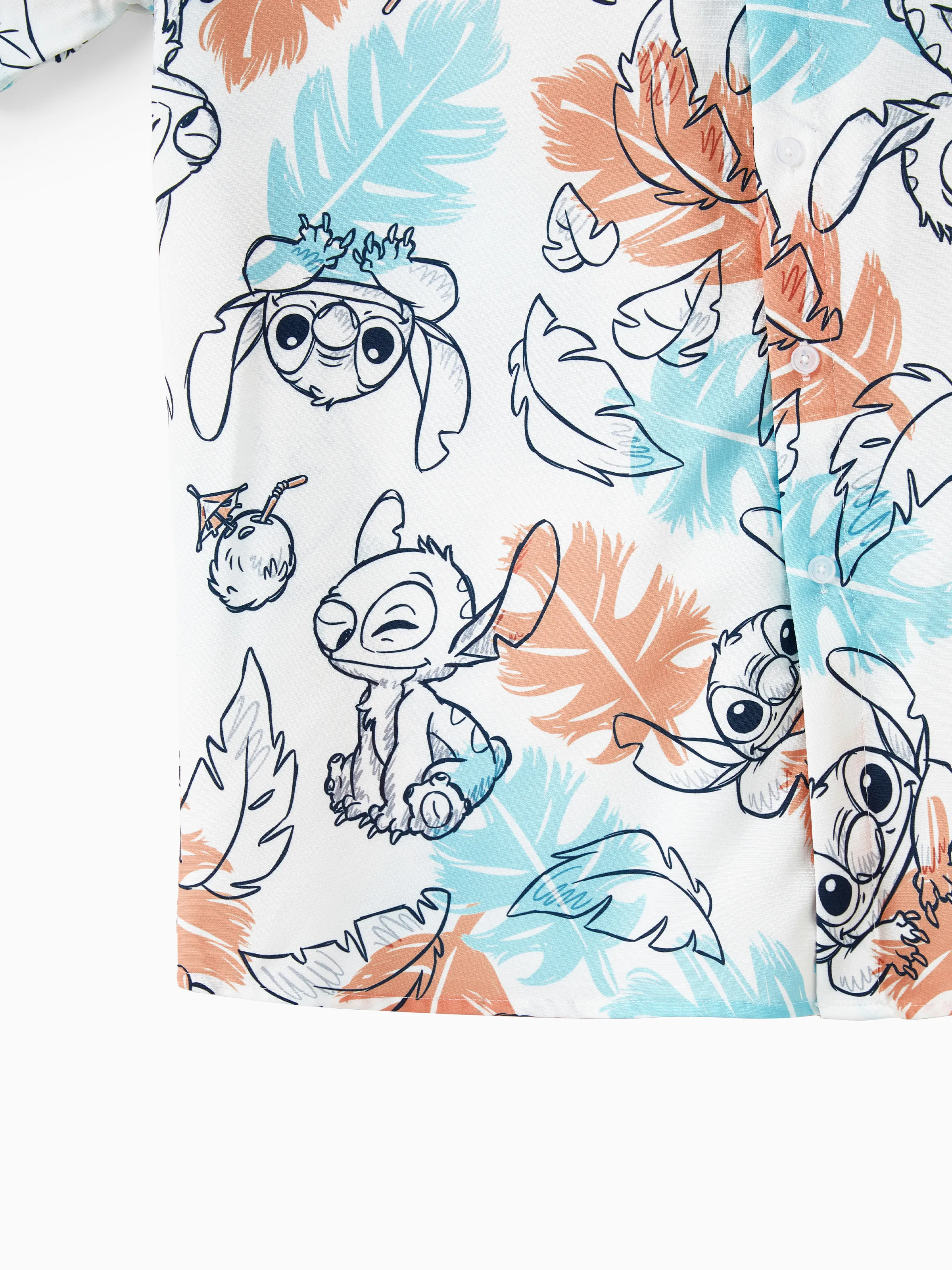 Disney Stitch Family Matching Tropical Flower Gradient Print T-shirt/Sleevelss Dress Multicolor - Image 25