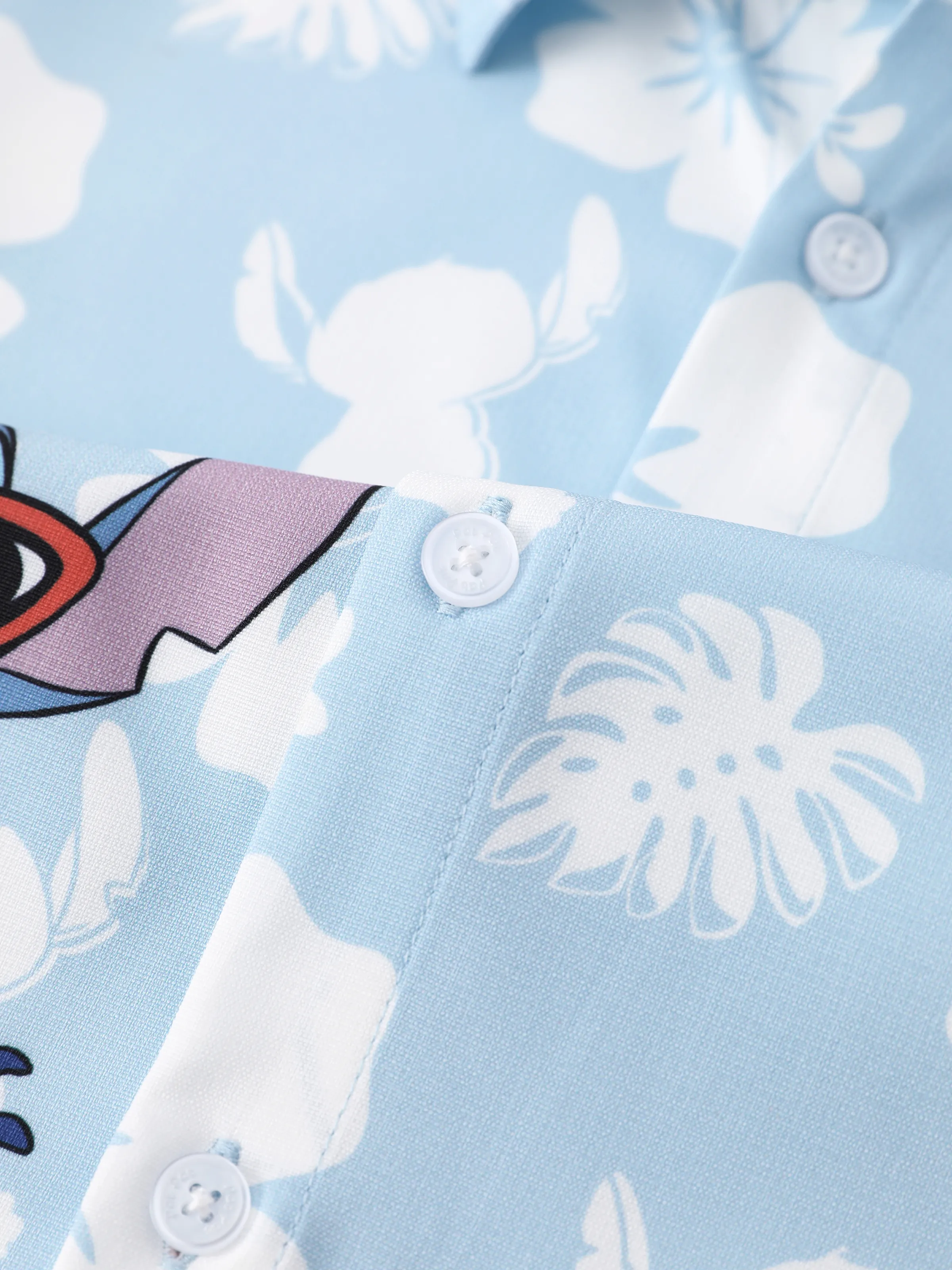 Disney Stitch Matching Family Tropical Floral Jumpsuit/ Dress/ Shirt Light Blue - Image 22