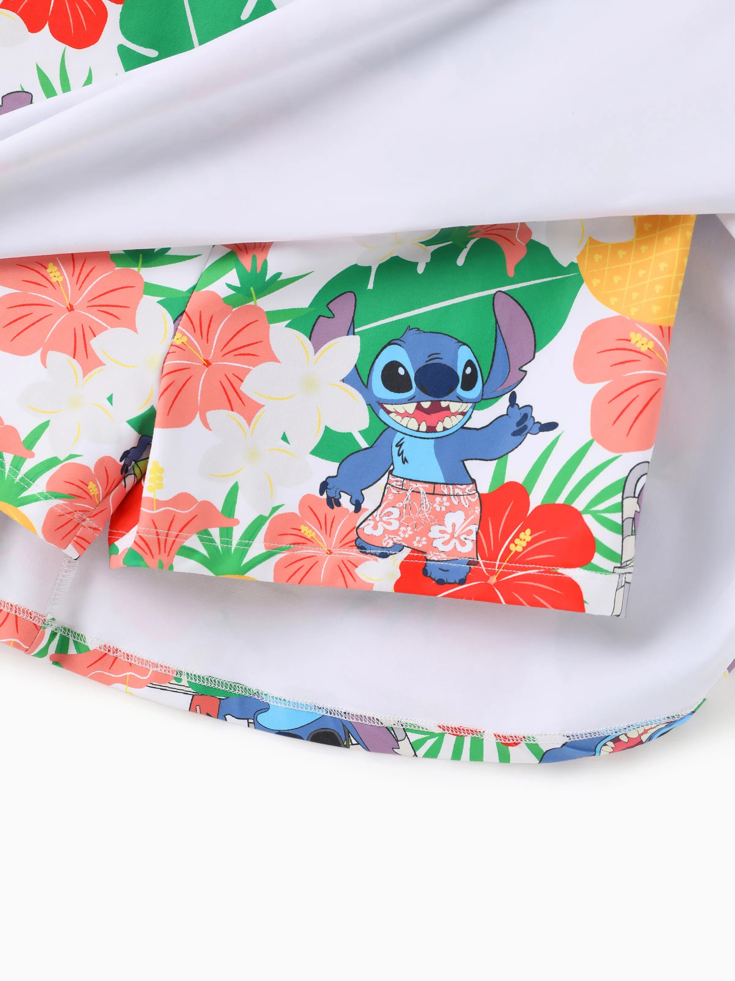 Disney Stitch Mommy & me Tropical Floral Sporty Dress with Built-in Shorts & Pockets/ Cotton Top Multi-color - Image 9