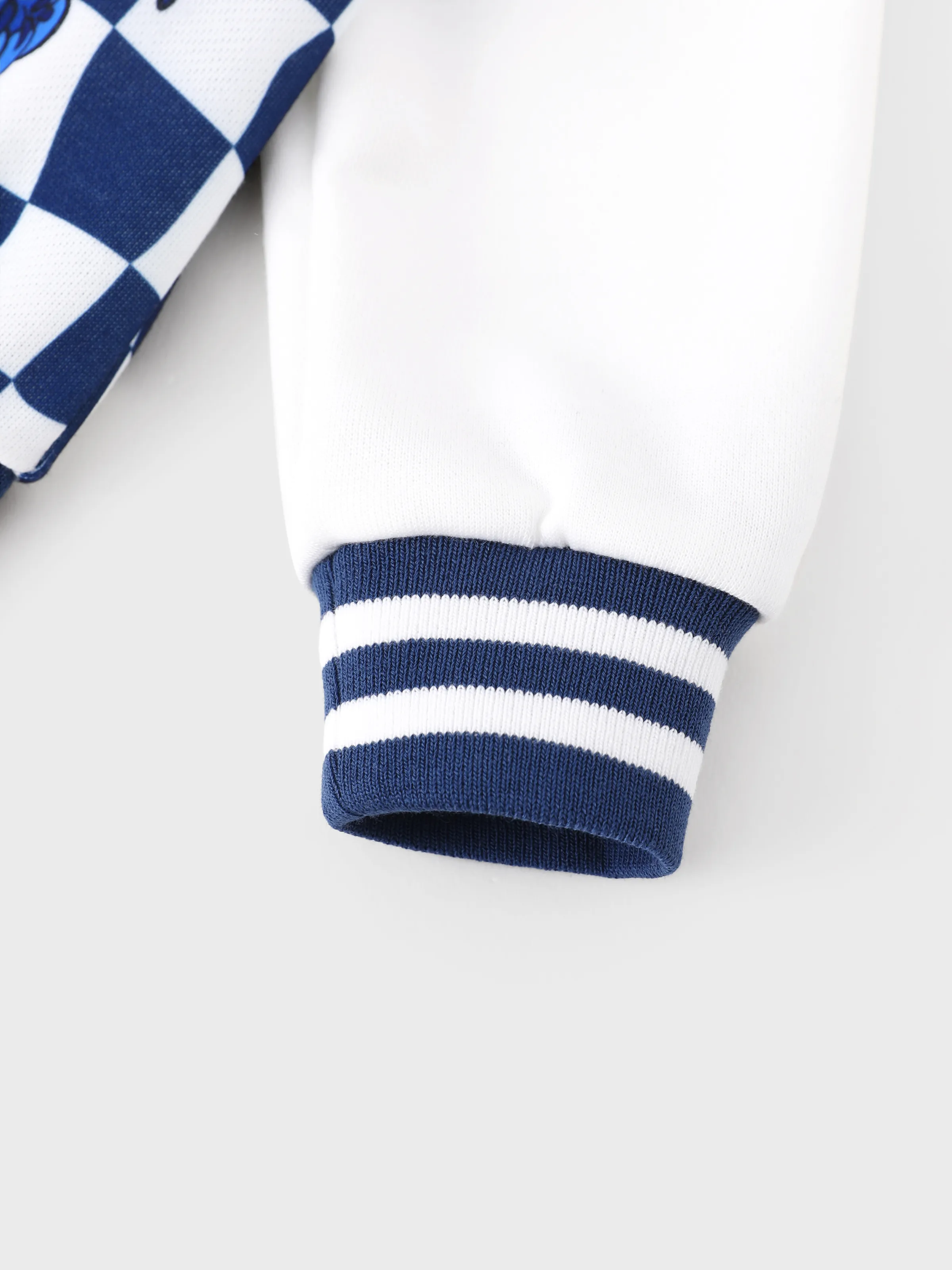 Disney Stitch Toddler/ Kid Boy Checkerboard Pattern Bomber Jacket Deep Blue - Image 8