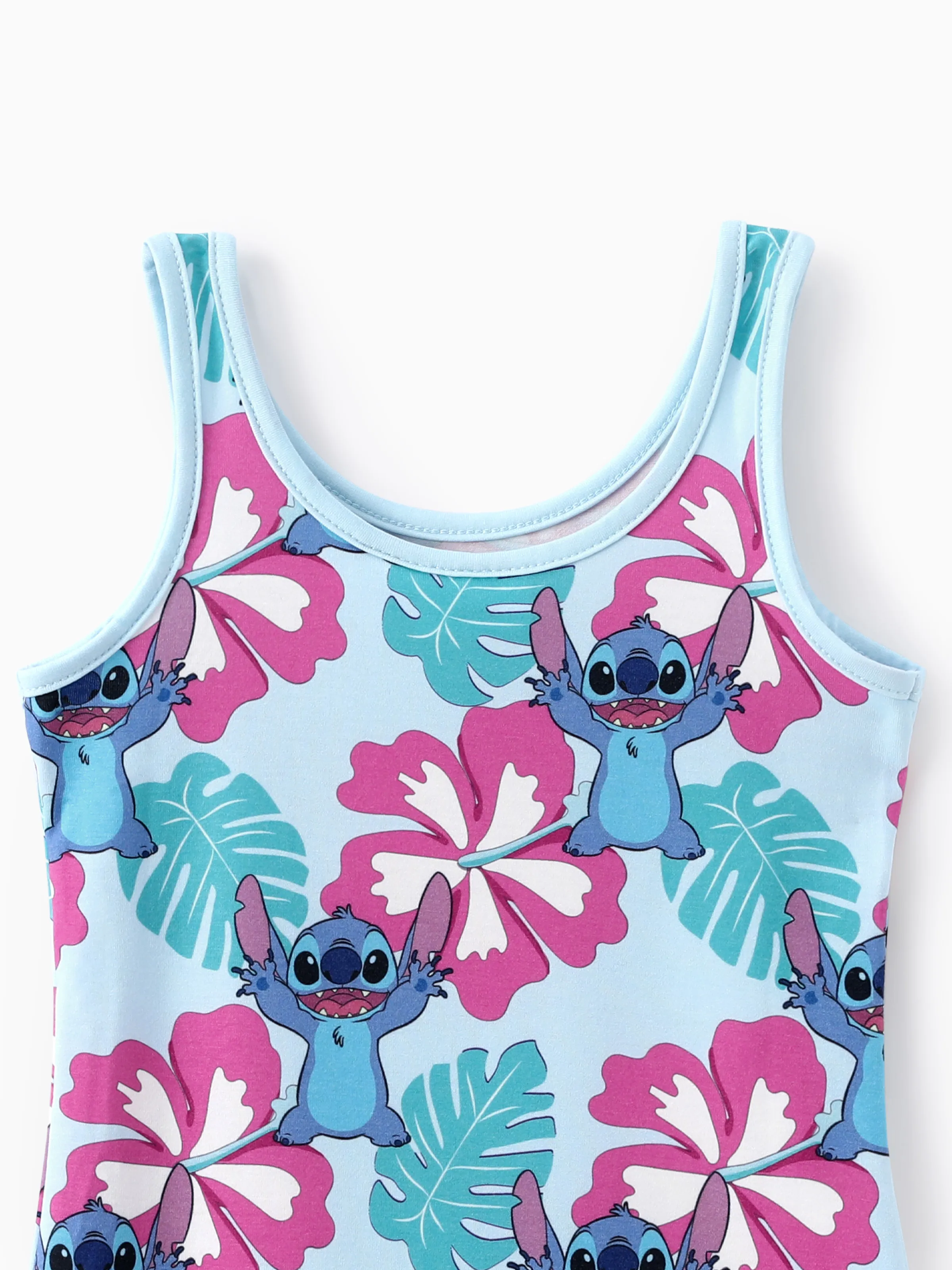 Disney Stitch Toddler/Kid Girl Naia™ Hawaii Style Character Allover Print Dress Blue - Image 2