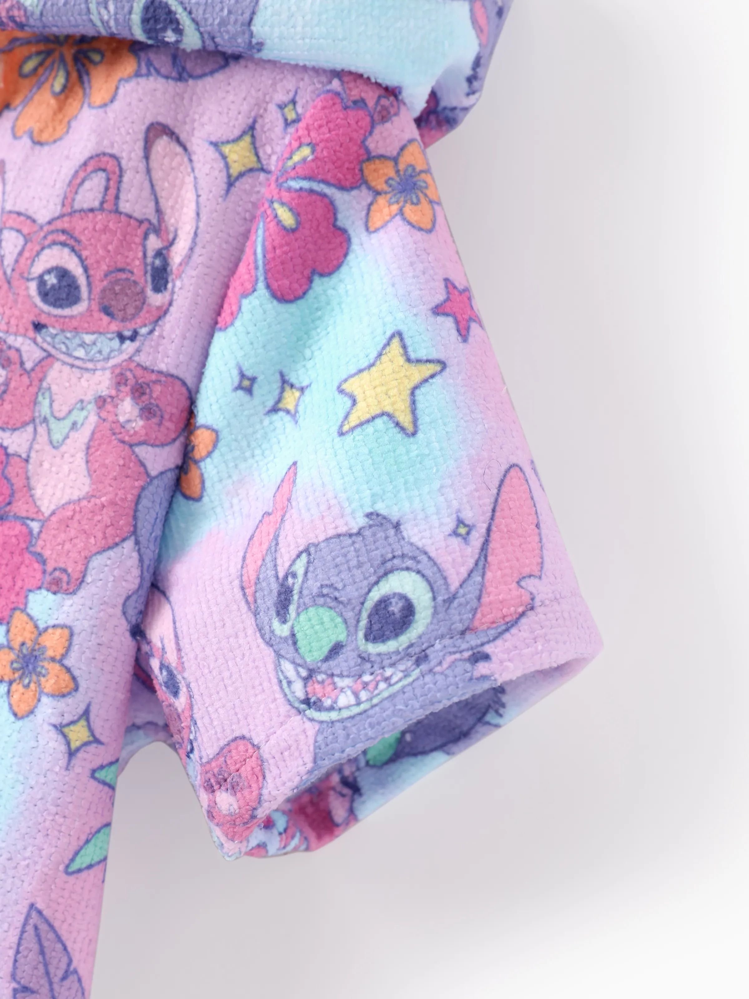 Disney Stitch Toddler/Kid Lilo/Stitch Allover Print Ruffled Hooded Swimsuit Cover-up Multi-color - Image 5