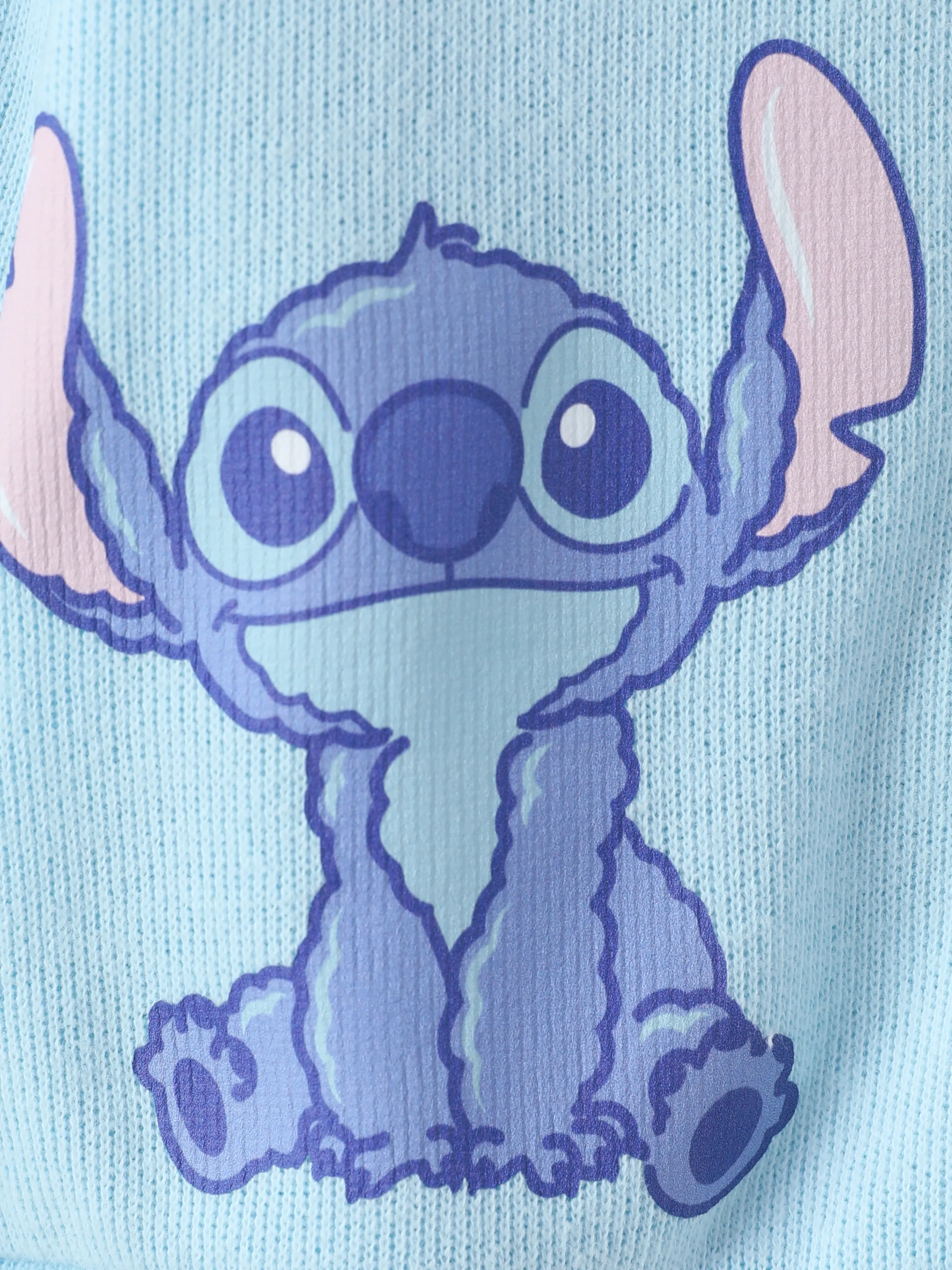 Disney Stitch Toddler/Kids Girl 2pcs Stitch Knitted Button-up Front Skirt Set Blue - Image 8