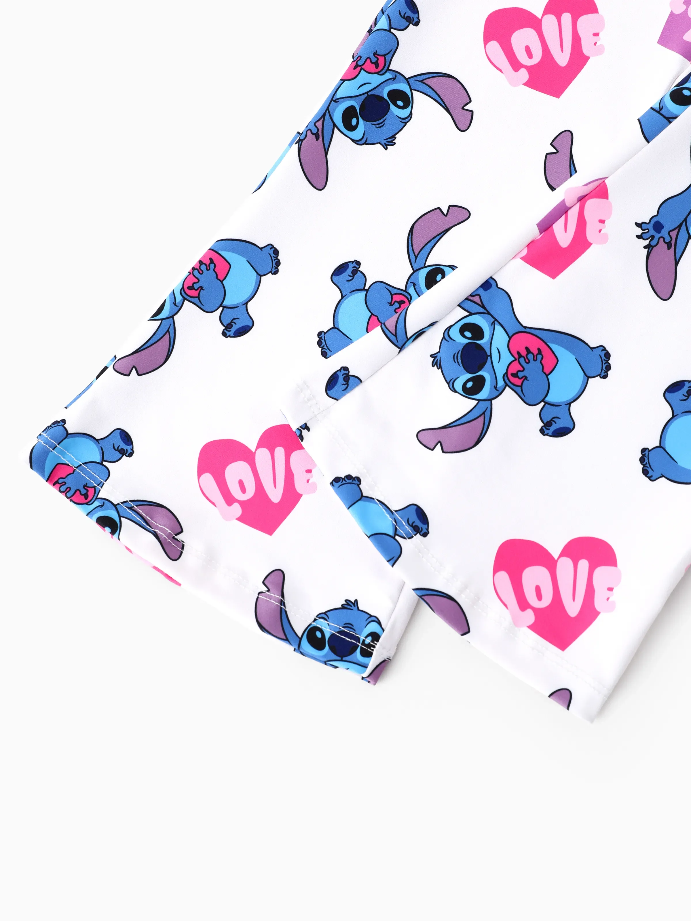 Disney Stitch Toddler/Kids Girl Stitch 2pcs Tie Front Longsleeves Top and Pattern Flared Pant Set Pink - Image 15