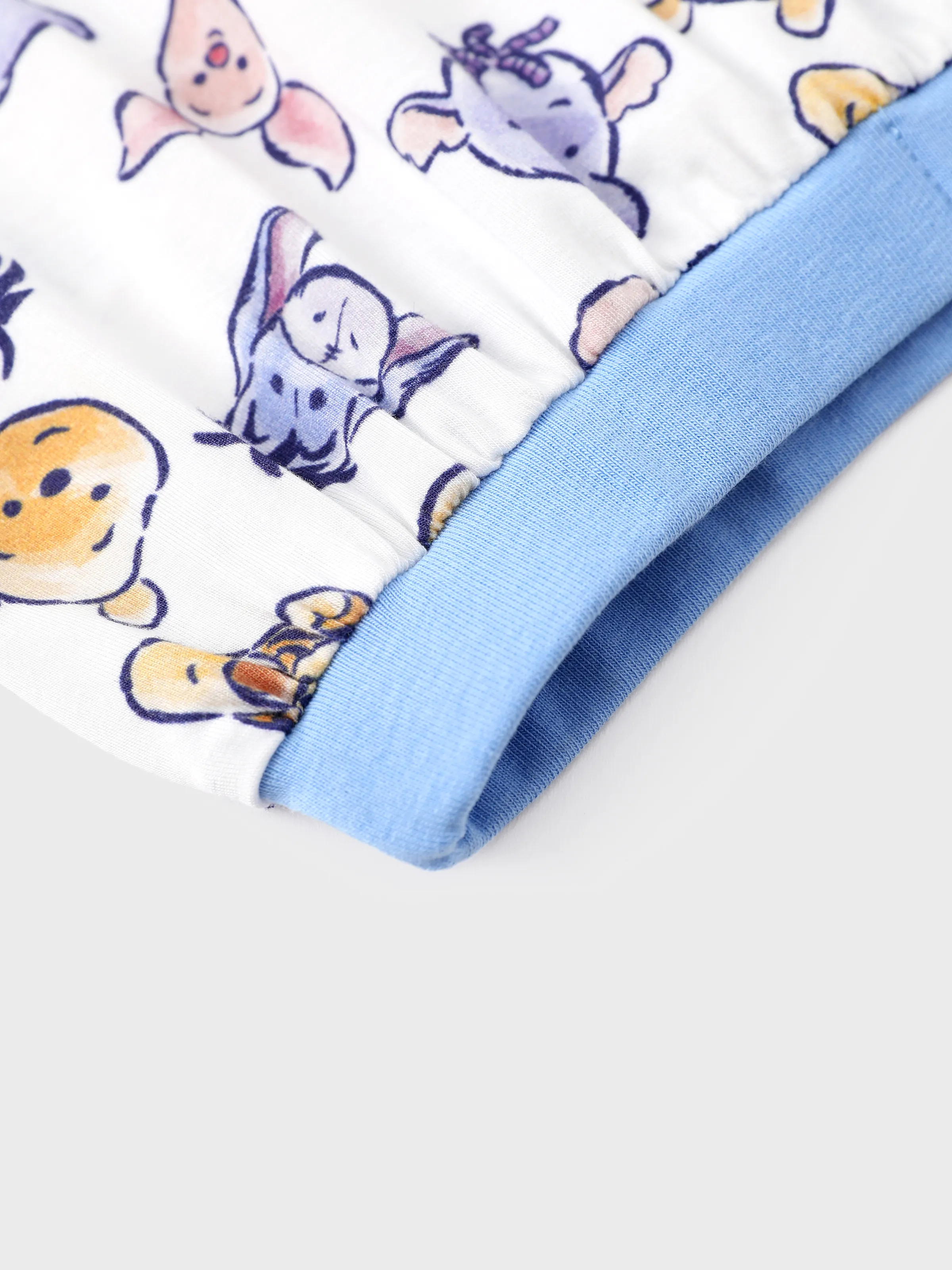 Disney Winnie the Pooh Baby Boy/Girl 2pcs Winnie/Piglet/Eeyore Allover Prints Snap Closure Bodysuit and Pants Sets White - Image 11