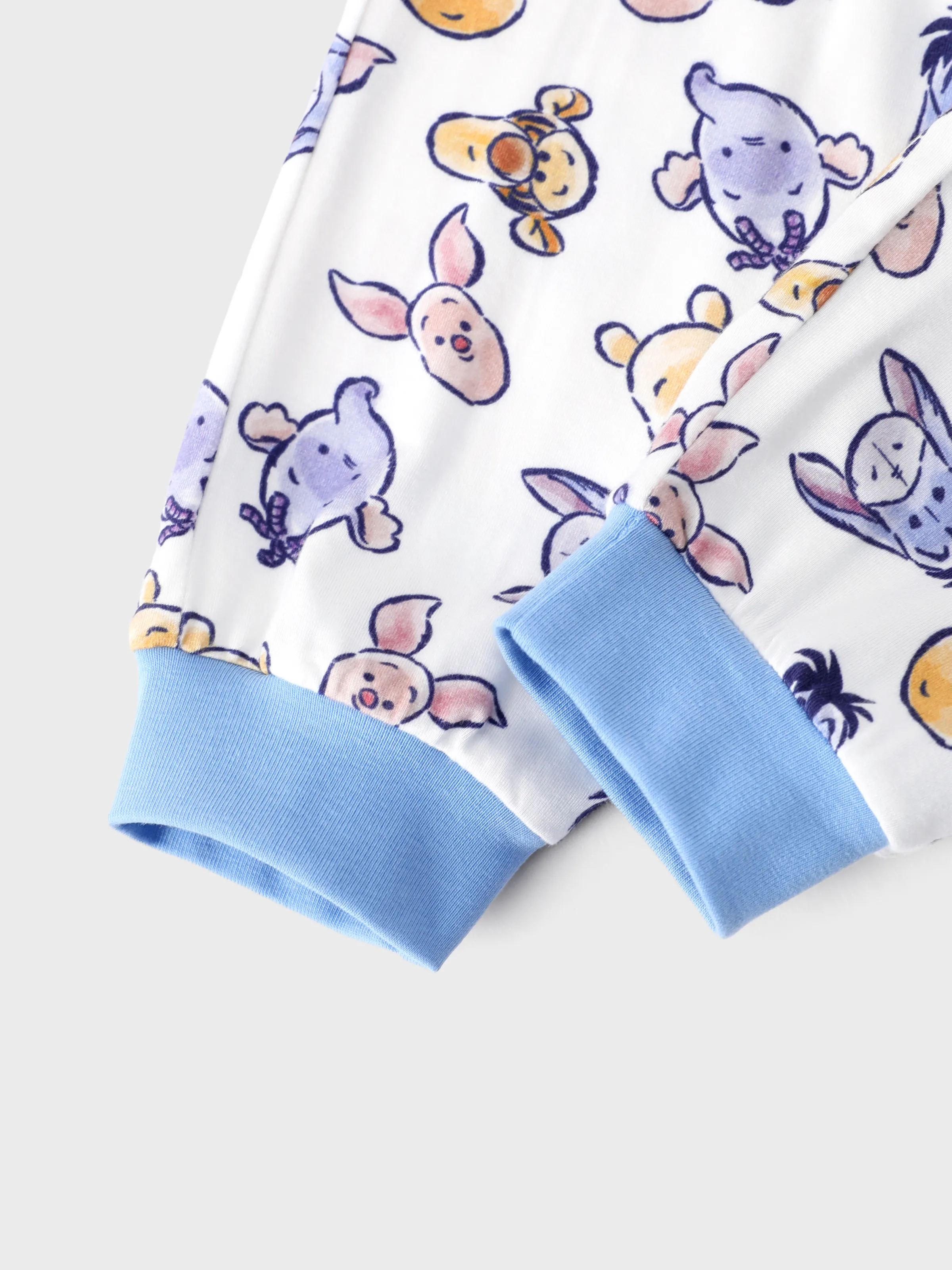 Disney Winnie the Pooh Baby Boy/Girl 2pcs Winnie/Piglet/Eeyore Allover Prints Snap Closure Bodysuit and Pants Sets White - Image 12