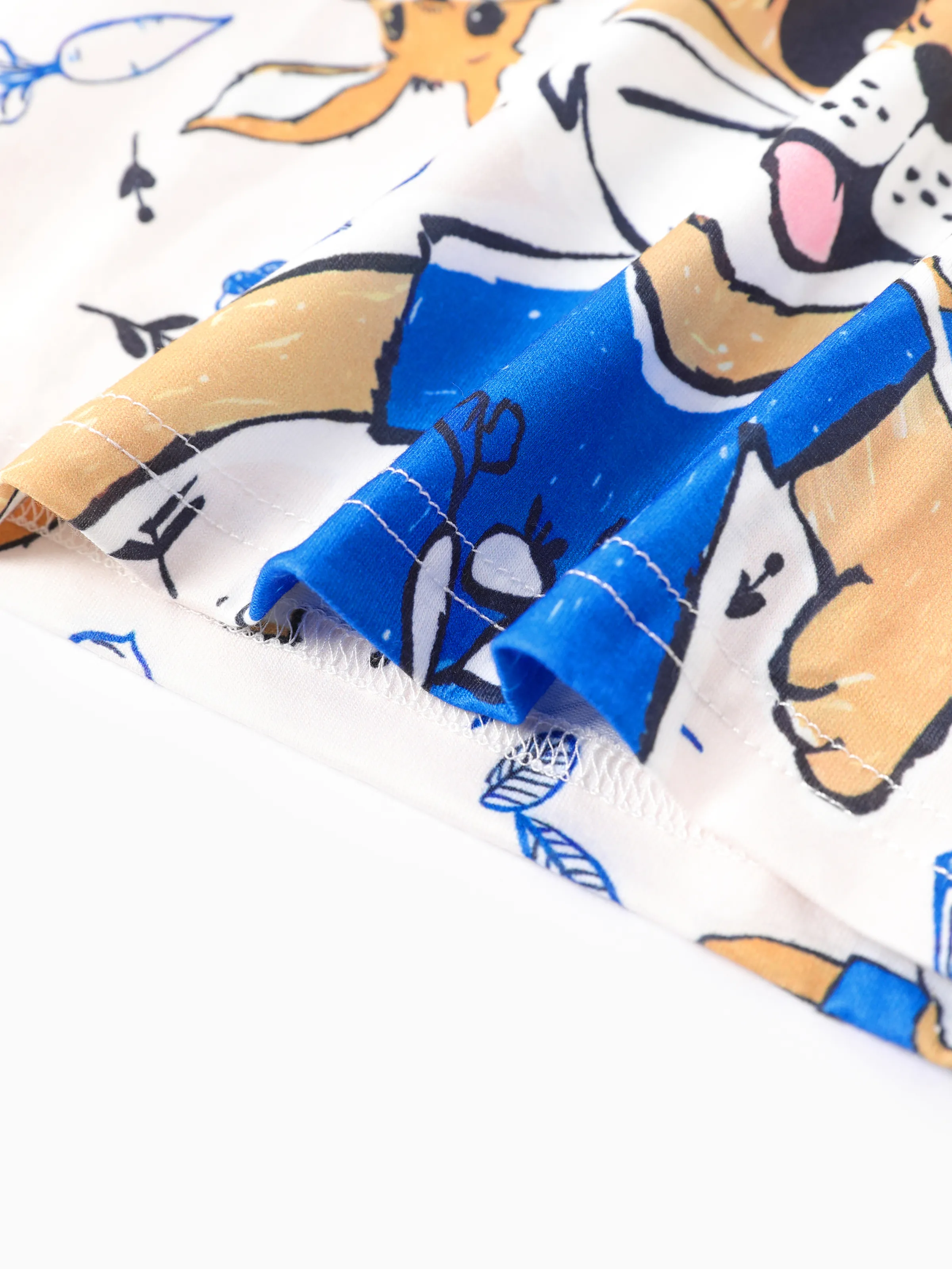 Easter Toddler Boy 2pcs Set with Childlike Animal Pattern and Hole DENIMBLUE - Image 6