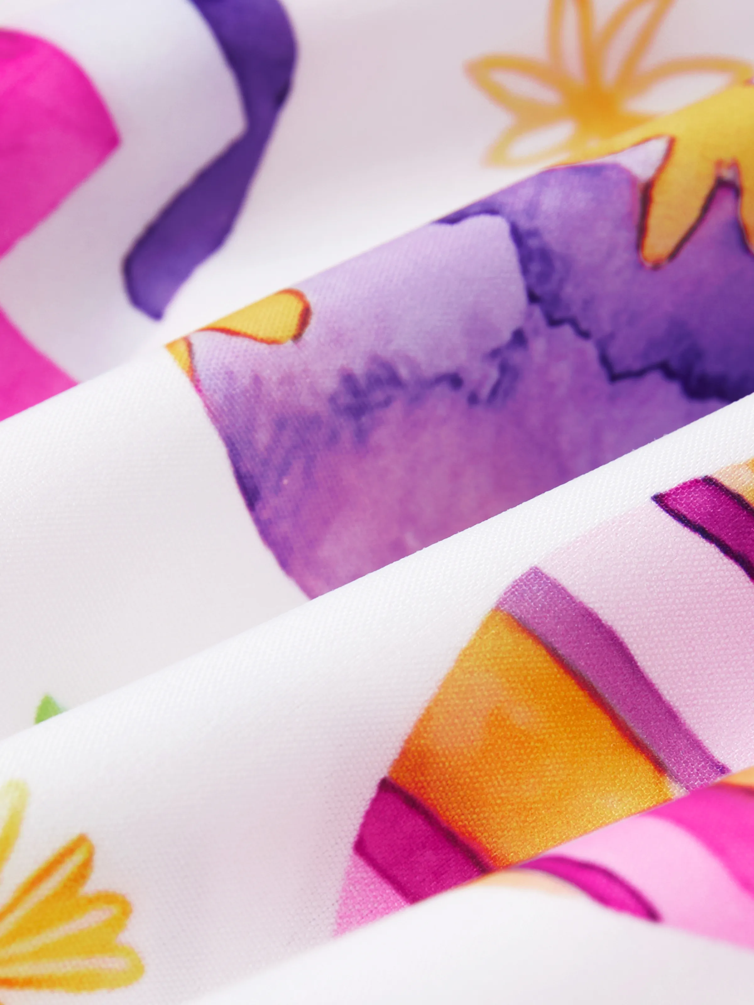 Easter Toddler Girl Rabbit Print Flutter-sleeve Dress Purple - Image 6