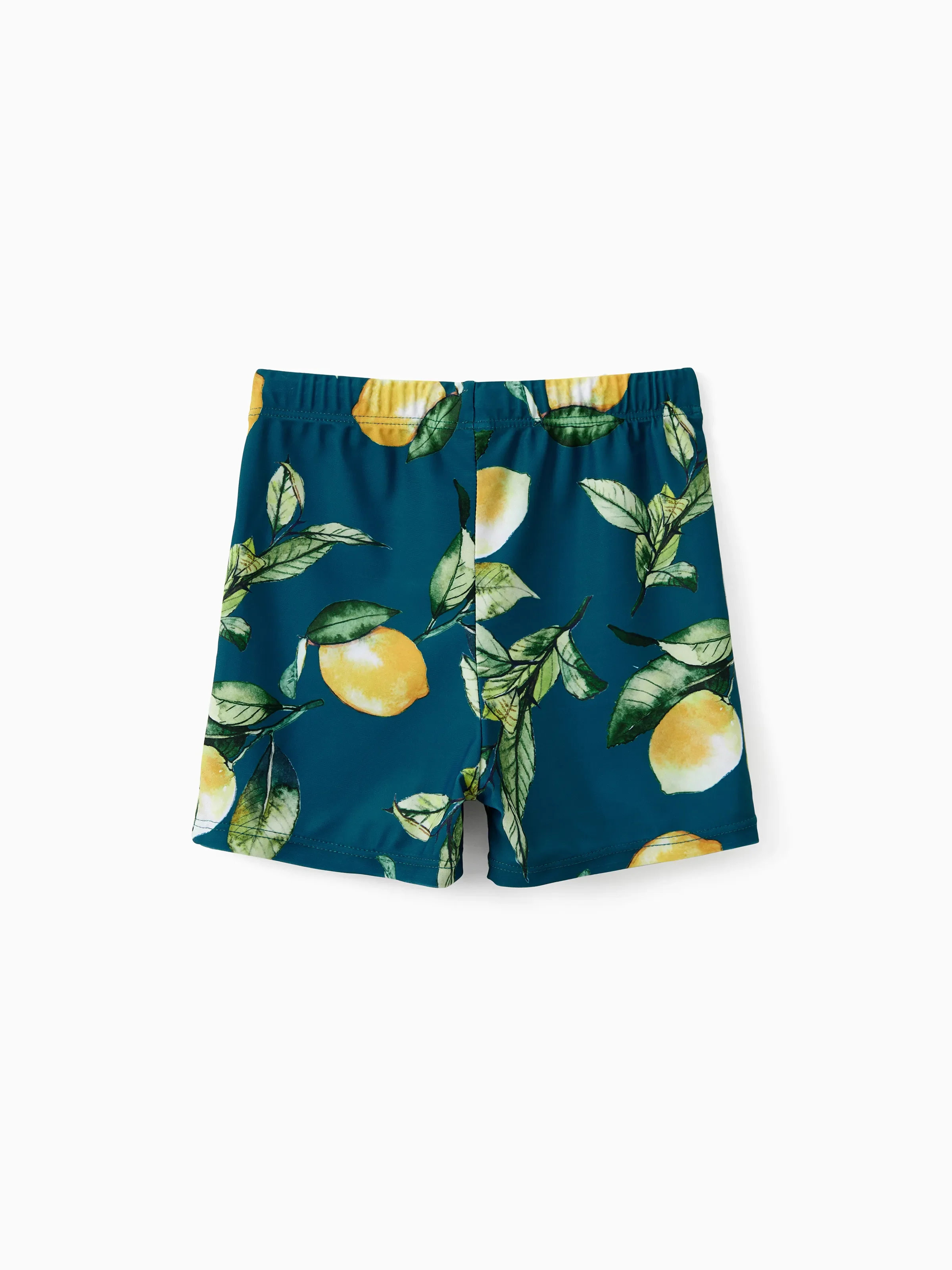 Family Matching Allover Lemon Print and Solid Halter Neck Two-piece Swimsuit or Swim Trunks Shorts Multi-color - Image 13
