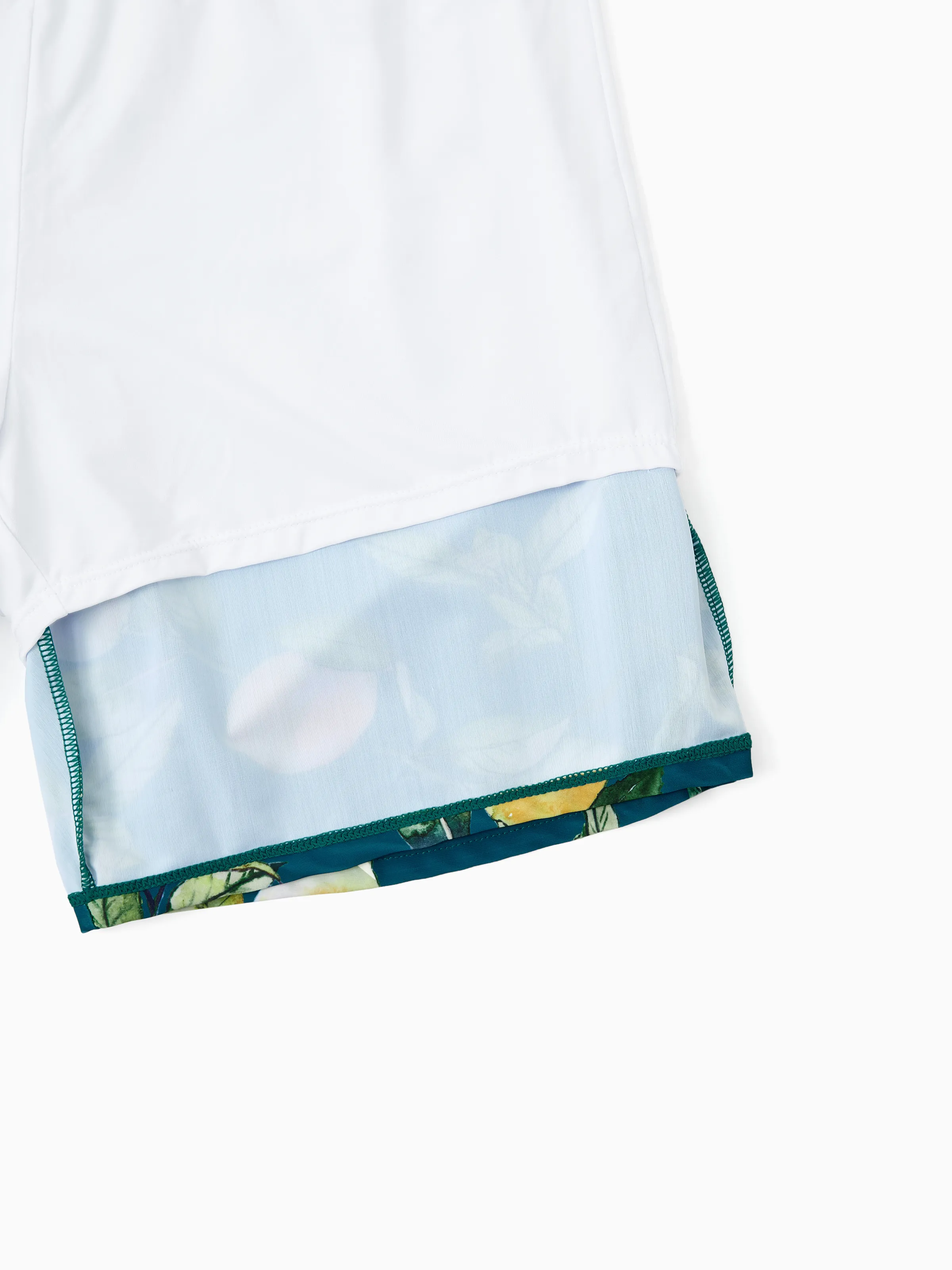 Family Matching Allover Lemon Print and Solid Halter Neck Two-piece Swimsuit or Swim Trunks Shorts Multi-color - Image 21
