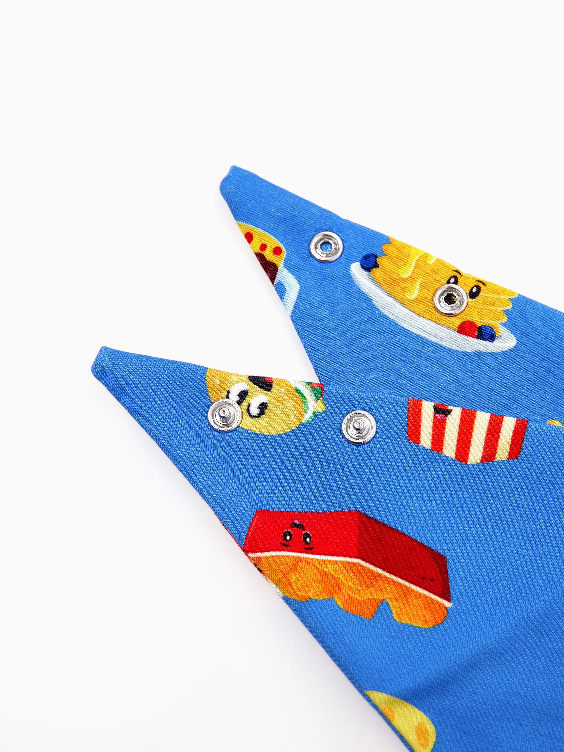 Family Matching Bamboo Pajamas Buttery Soft Bamboo PJs for Men Women Kids Toddler, Cute Burger & Fries Print Short Sleeve Sleepwear (Snug-Fitting for Children) Royal Blue - Image 30