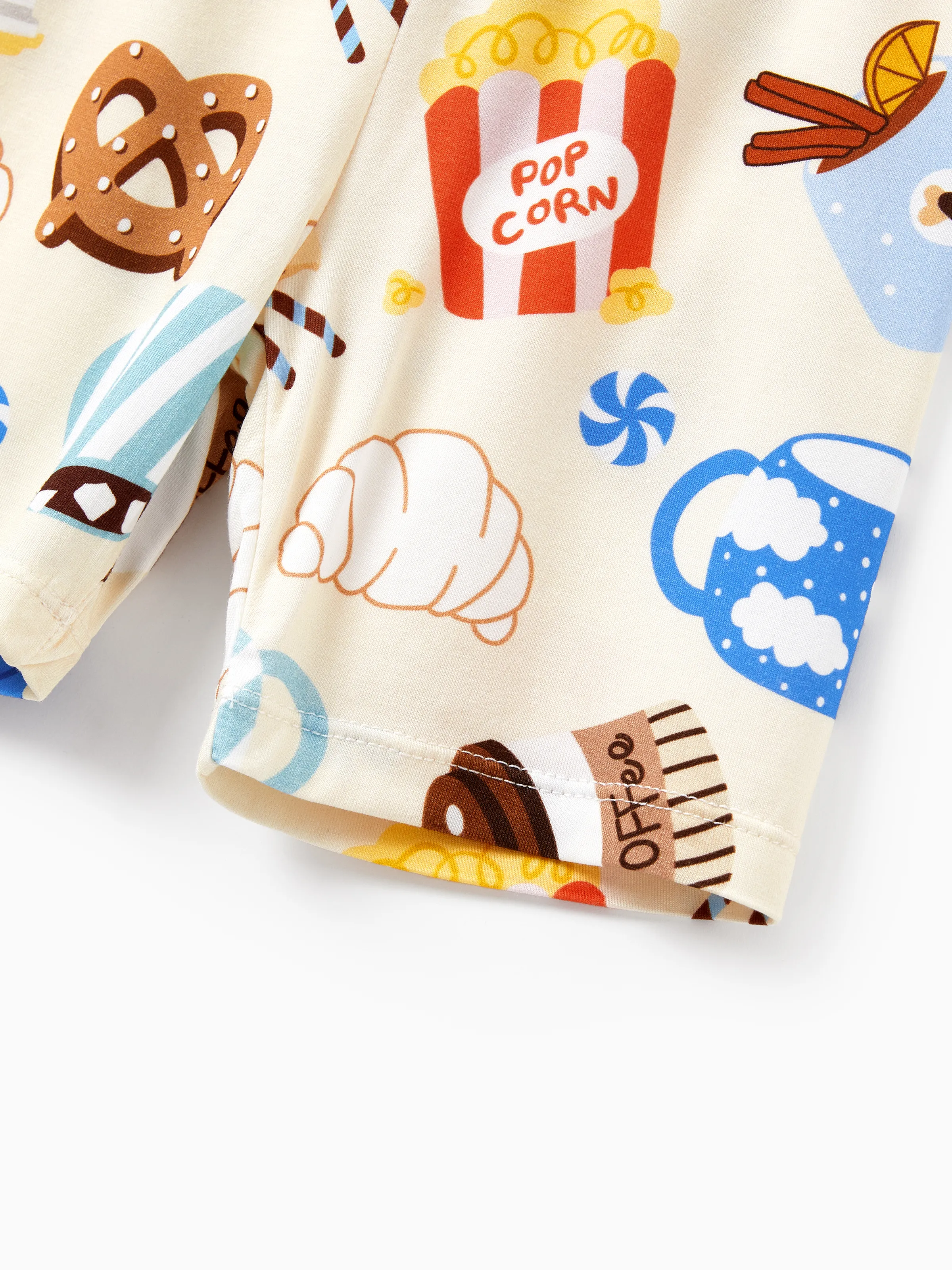 Family Matching Bamboo Pajamas Buttery Soft Bamboo Viscose PJs for Men Women Kids Toddler Baby, Cozy Dessert Print Short-sleeve Sleepwear Blue - Image 16