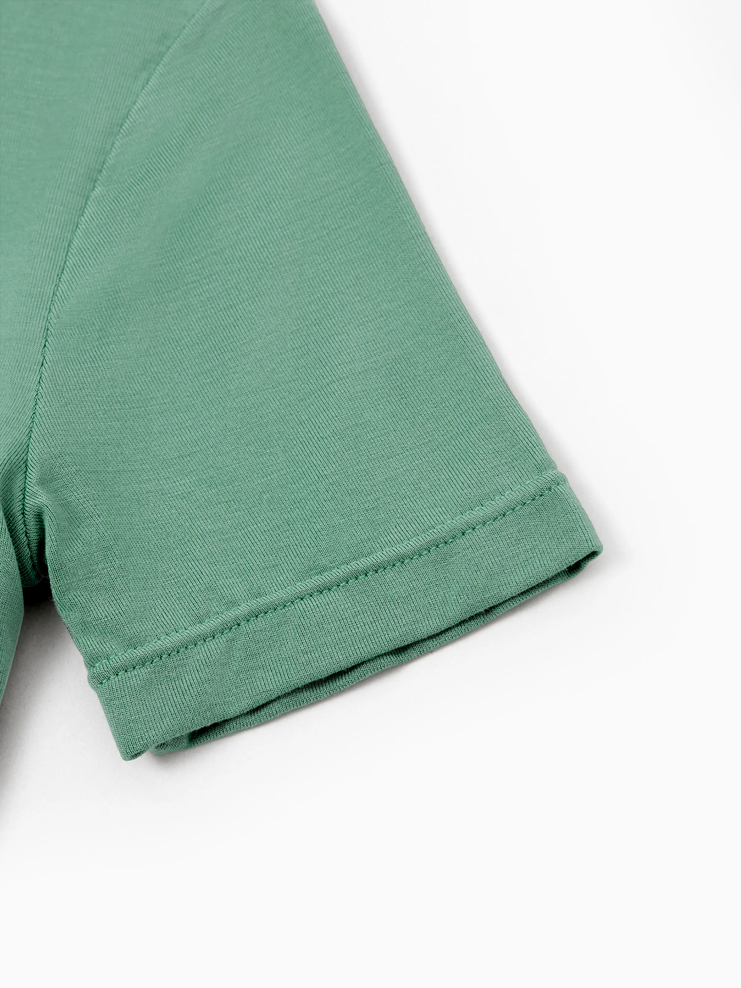 Family Matching Bamboo Pajamas Buttery Soft Bamboo Viscose PJs for Men Women Kids Toddler Baby, Solid Color Short Sleeve Shirt & Shorts Sleepwear Green - Image 10