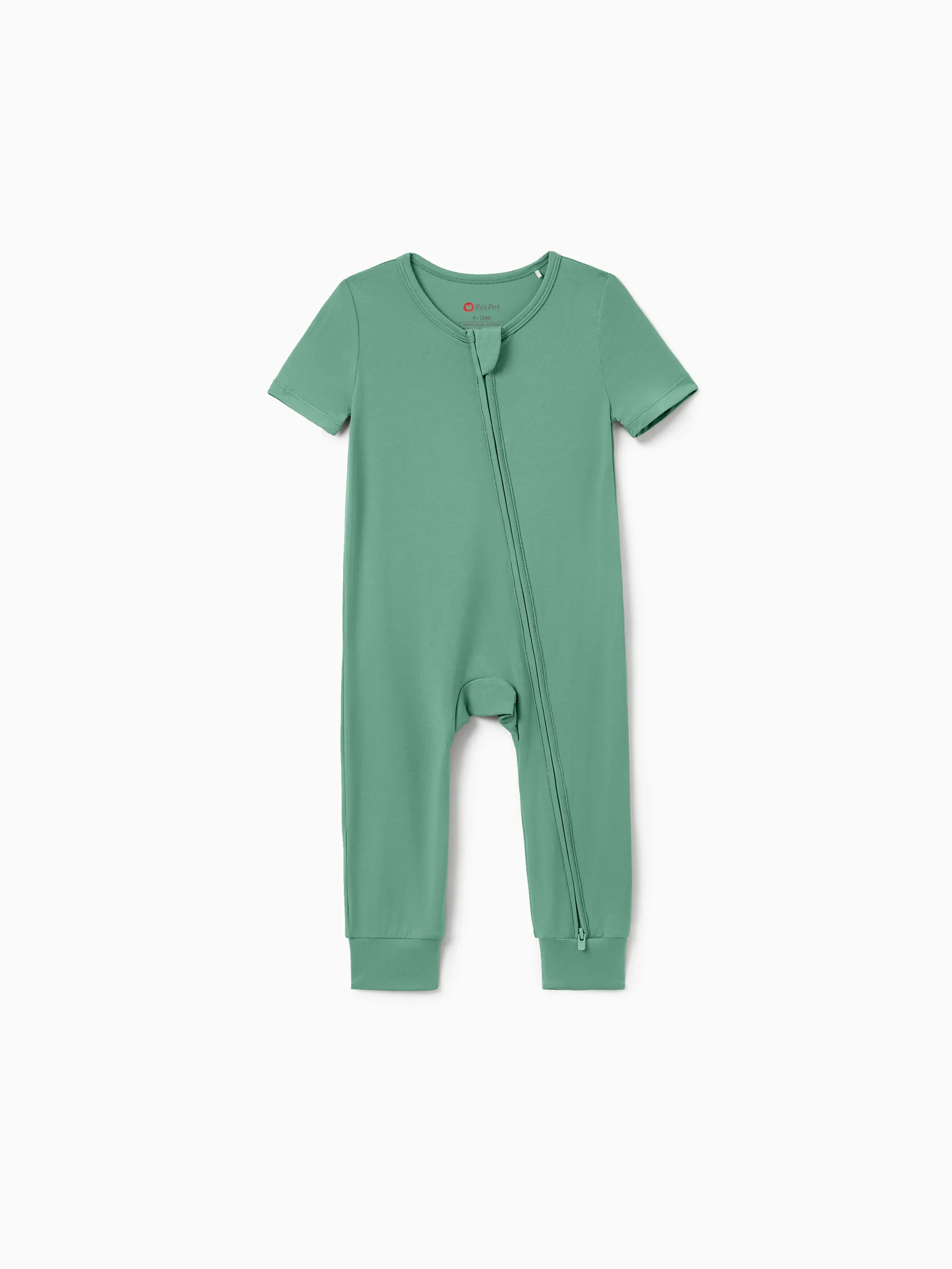 Family Matching Bamboo Pajamas Buttery Soft Bamboo Viscose PJs for Men Women Kids Toddler Baby, Solid Color Short Sleeve Shirt & Shorts Sleepwear Green - Image 12