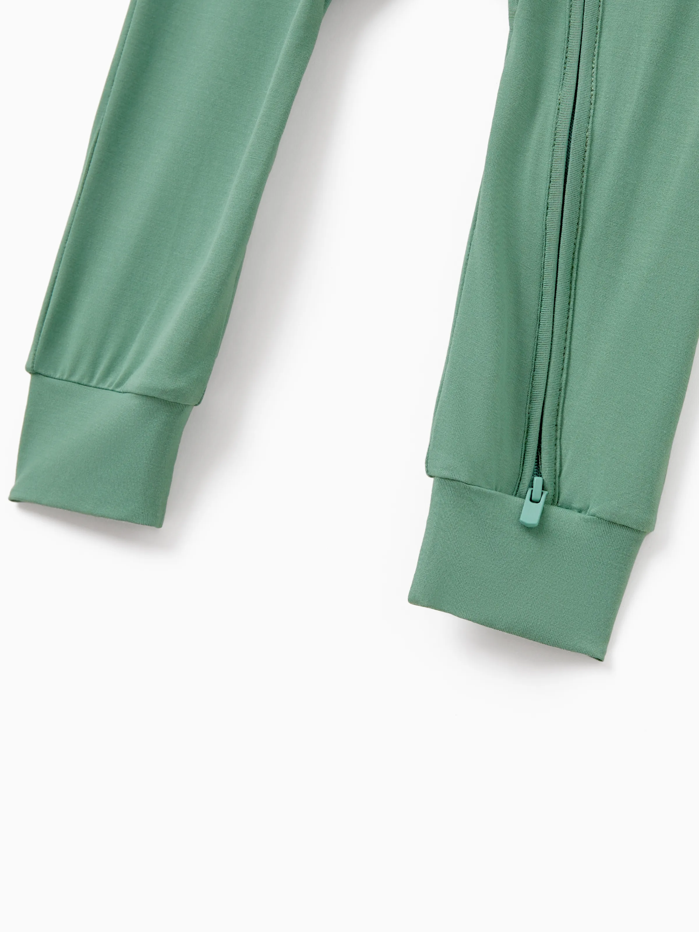 Family Matching Bamboo Pajamas Buttery Soft Bamboo Viscose PJs for Men Women Kids Toddler Baby, Solid Color Short Sleeve Shirt & Shorts Sleepwear Green - Image 16