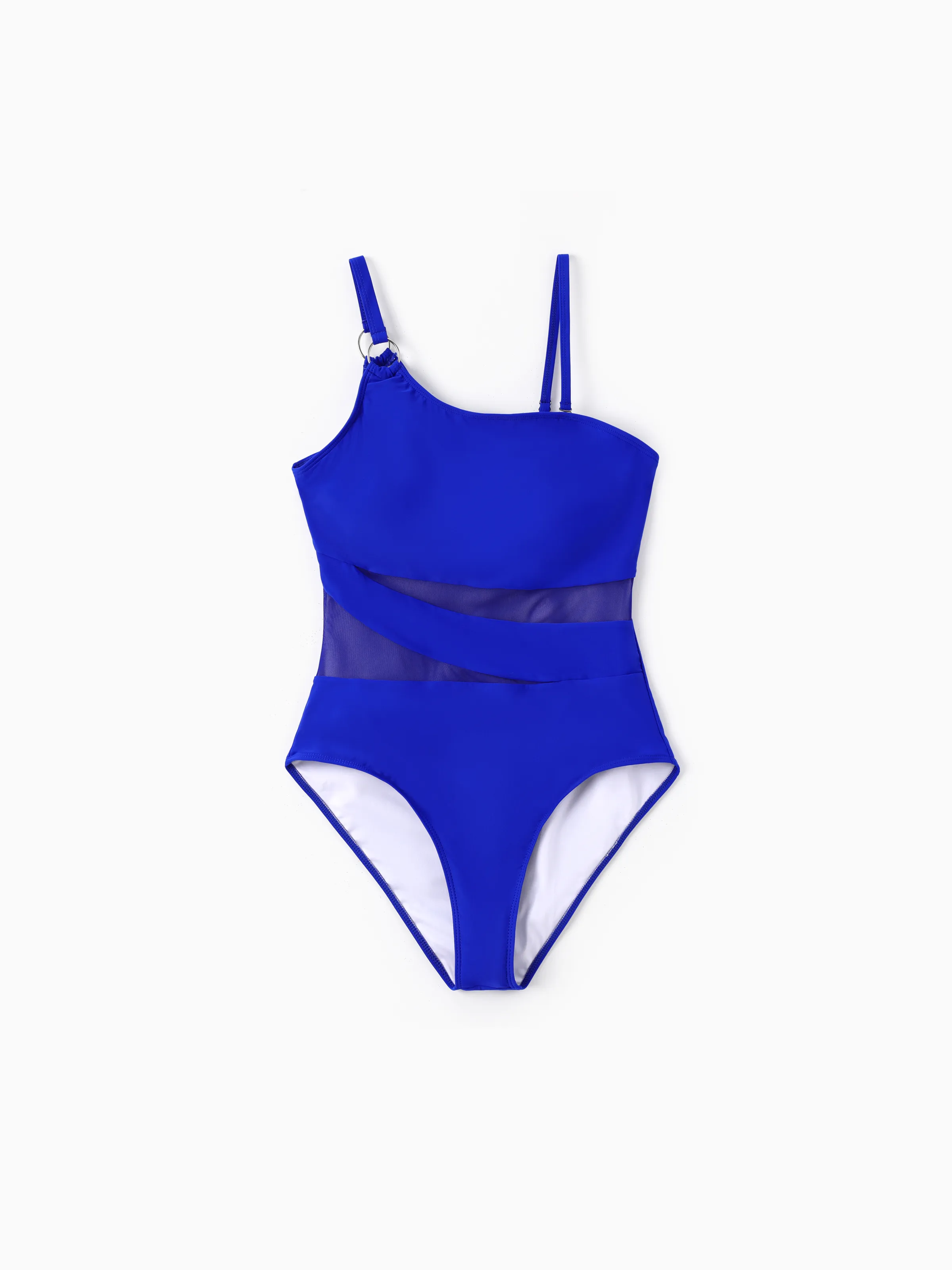 Family Matching Blue Drawstring Swim Trunks or Blue One-Piece Strap Swimsuit
 Blue - Image 2