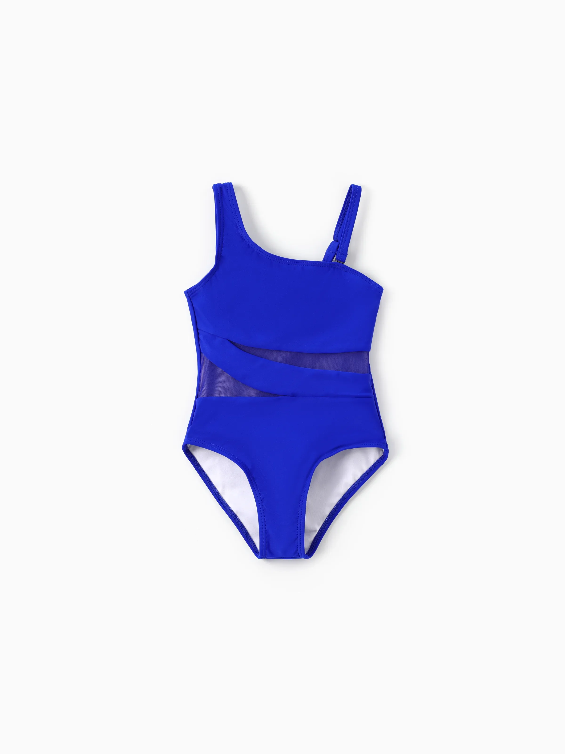 Family Matching Blue Drawstring Swim Trunks or Blue One-Piece Strap Swimsuit
 Blue - Image 7