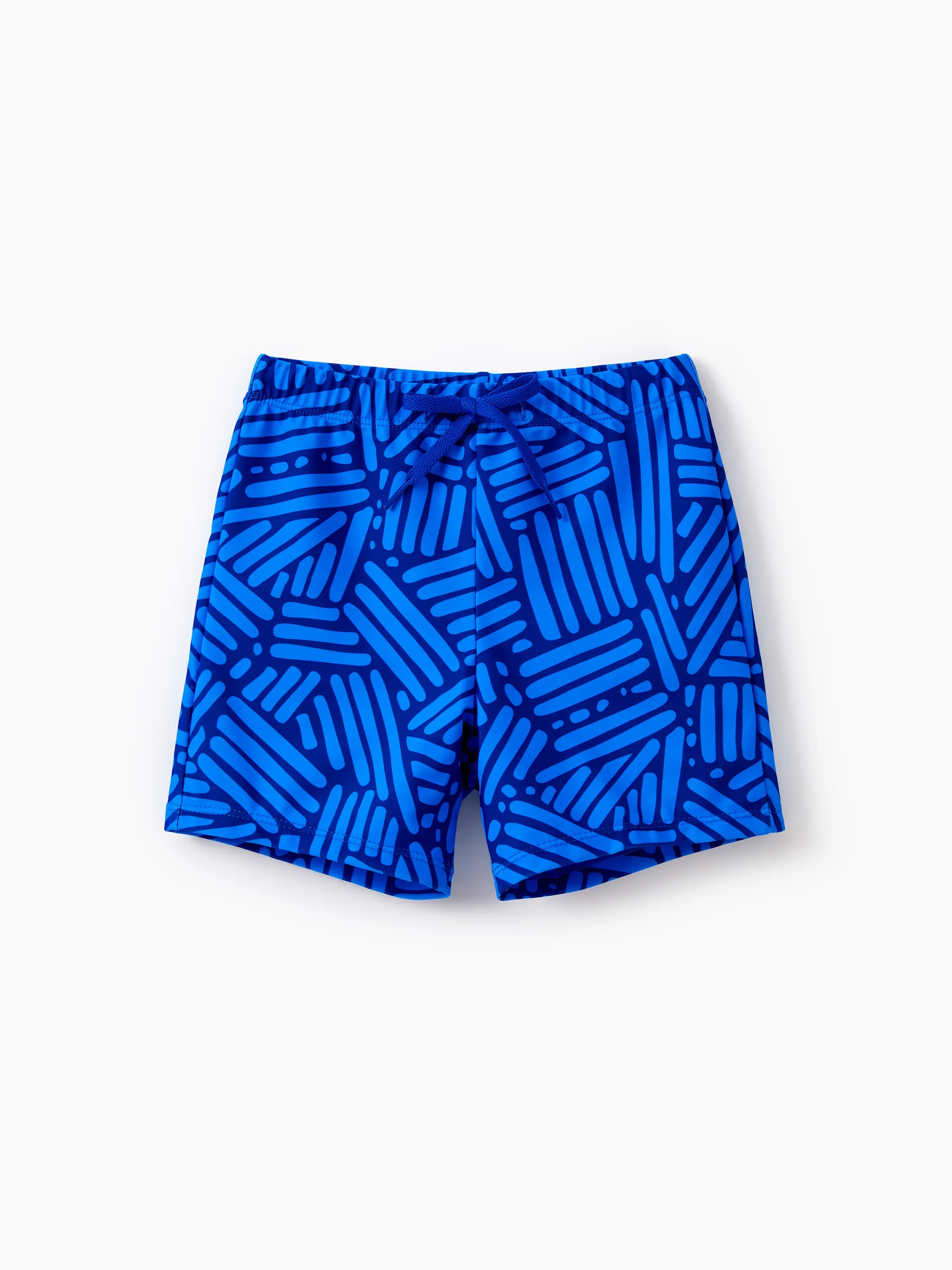 Family Matching Blue Ruffle One-piece Swimsuit or Swim Trunks Blue - Image 11
