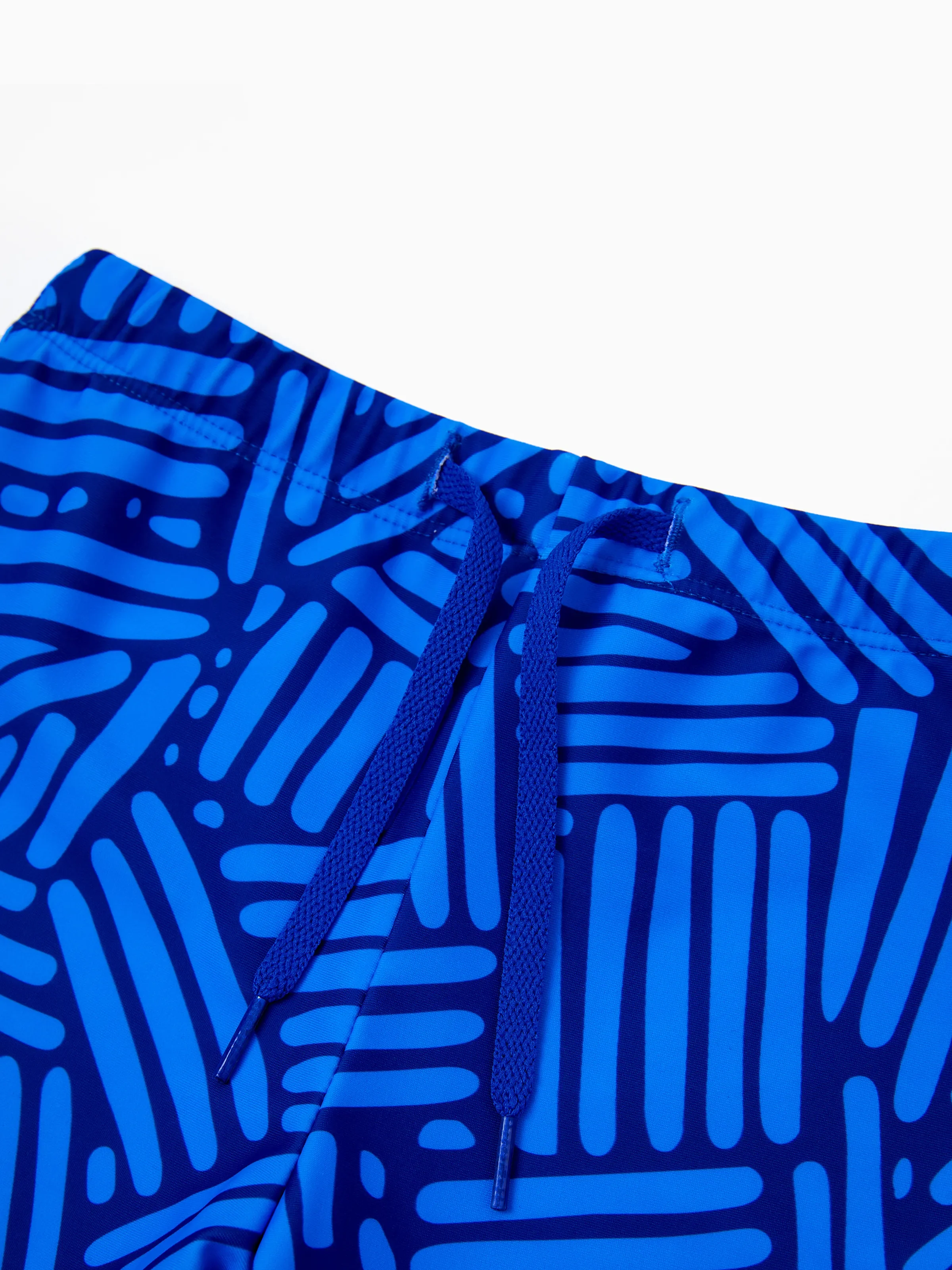 Family Matching Blue Ruffle One-piece Swimsuit or Swim Trunks Blue - Image 13