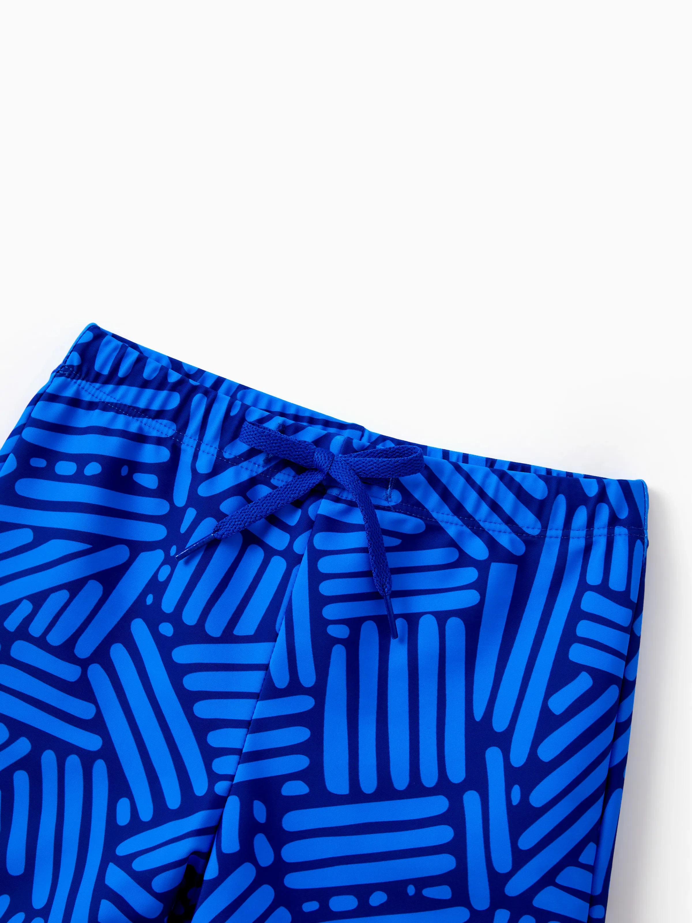 Family Matching Blue Ruffle One-piece Swimsuit or Swim Trunks Blue - Image 14