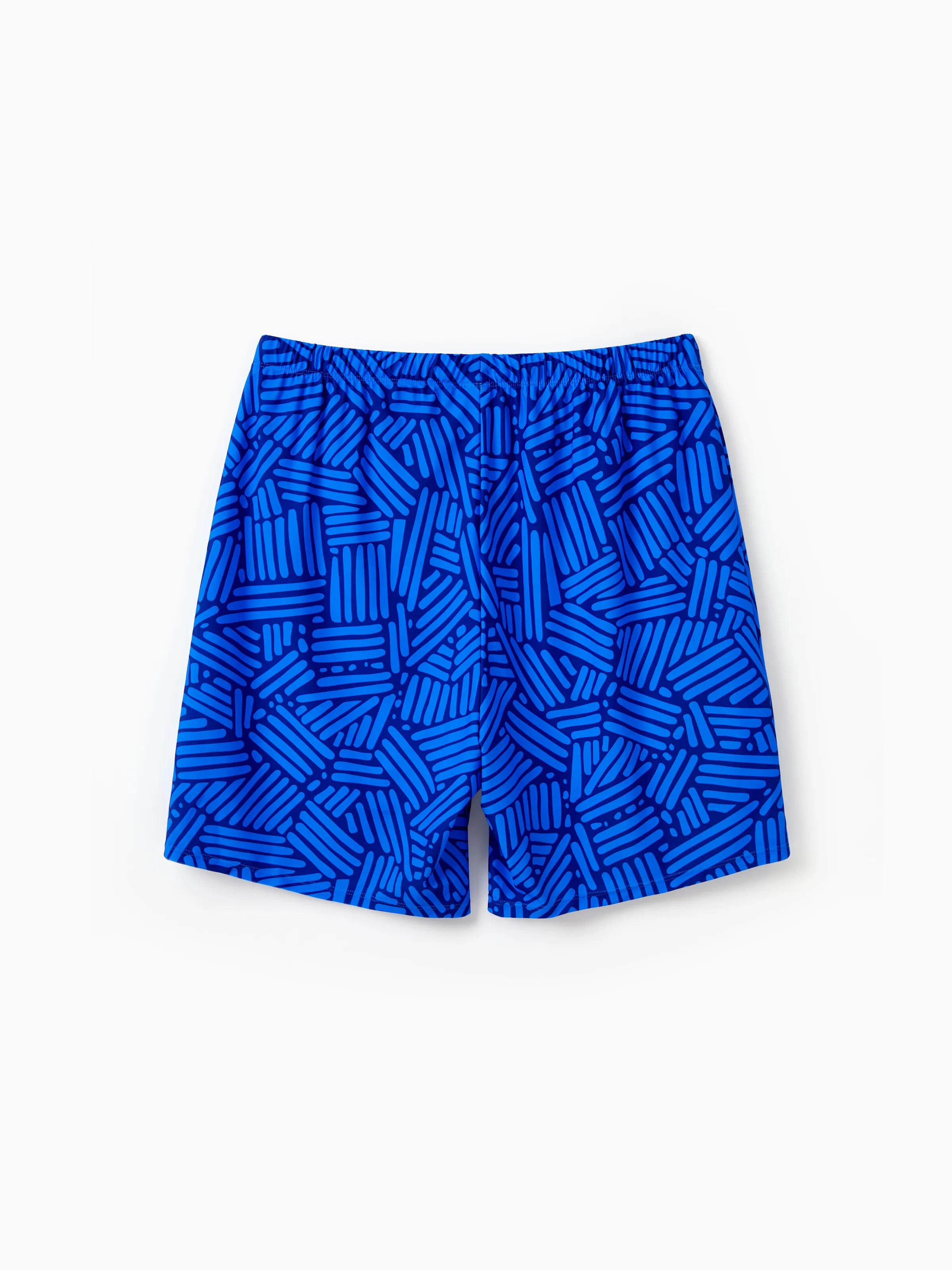 Family Matching Blue Ruffle One-piece Swimsuit or Swim Trunks Blue - Image 17