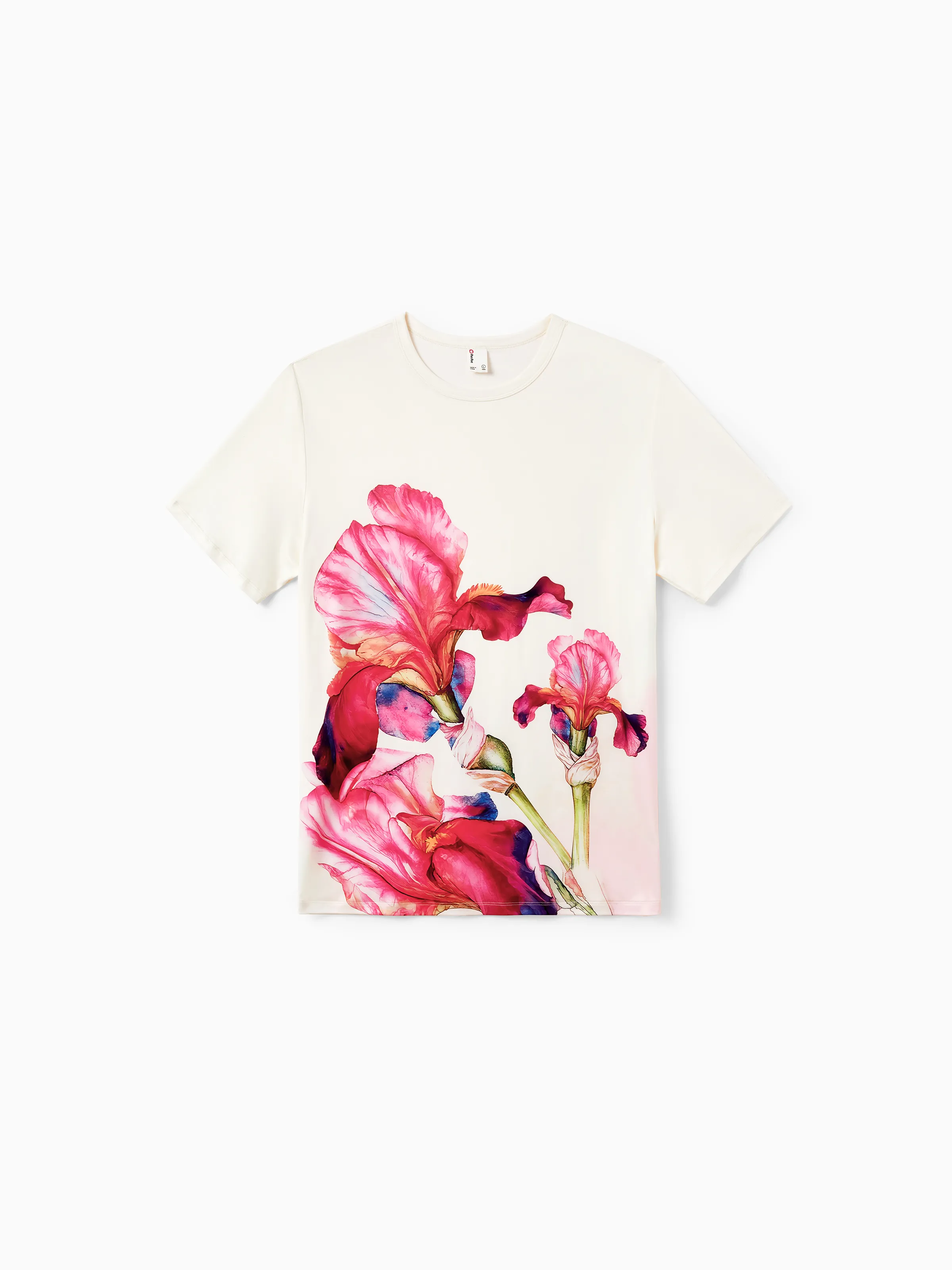 Family Matching Casual Outfit Floral Print T-shirt or Halter Dress Summer Set for Vacation  Apricot - Image 30