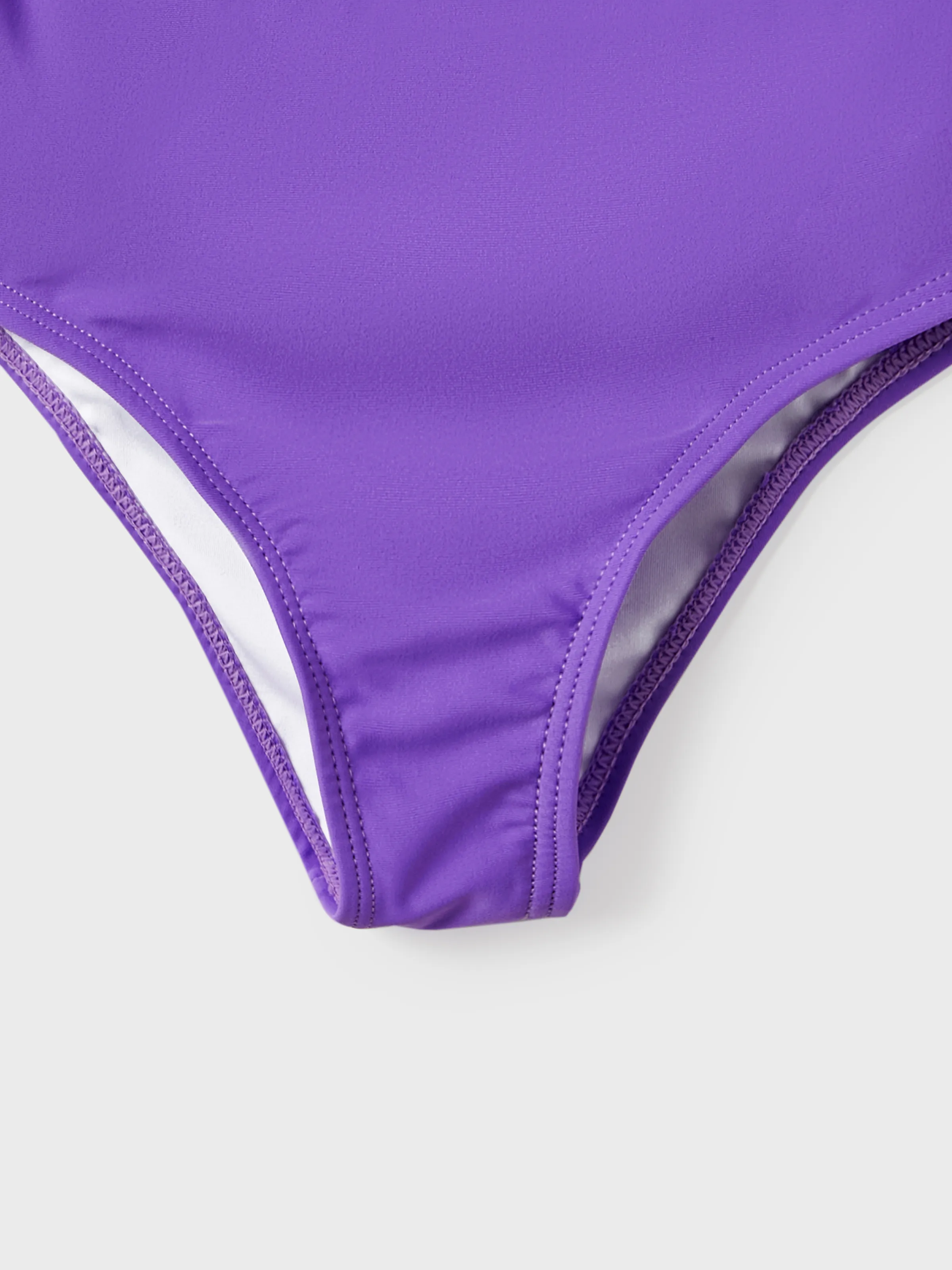 Family Matching Color-block Swim Trunks or One-shoulder Side Knot One-Piece Swimsuit (Quick-Dry) ColorBlock - Image 10