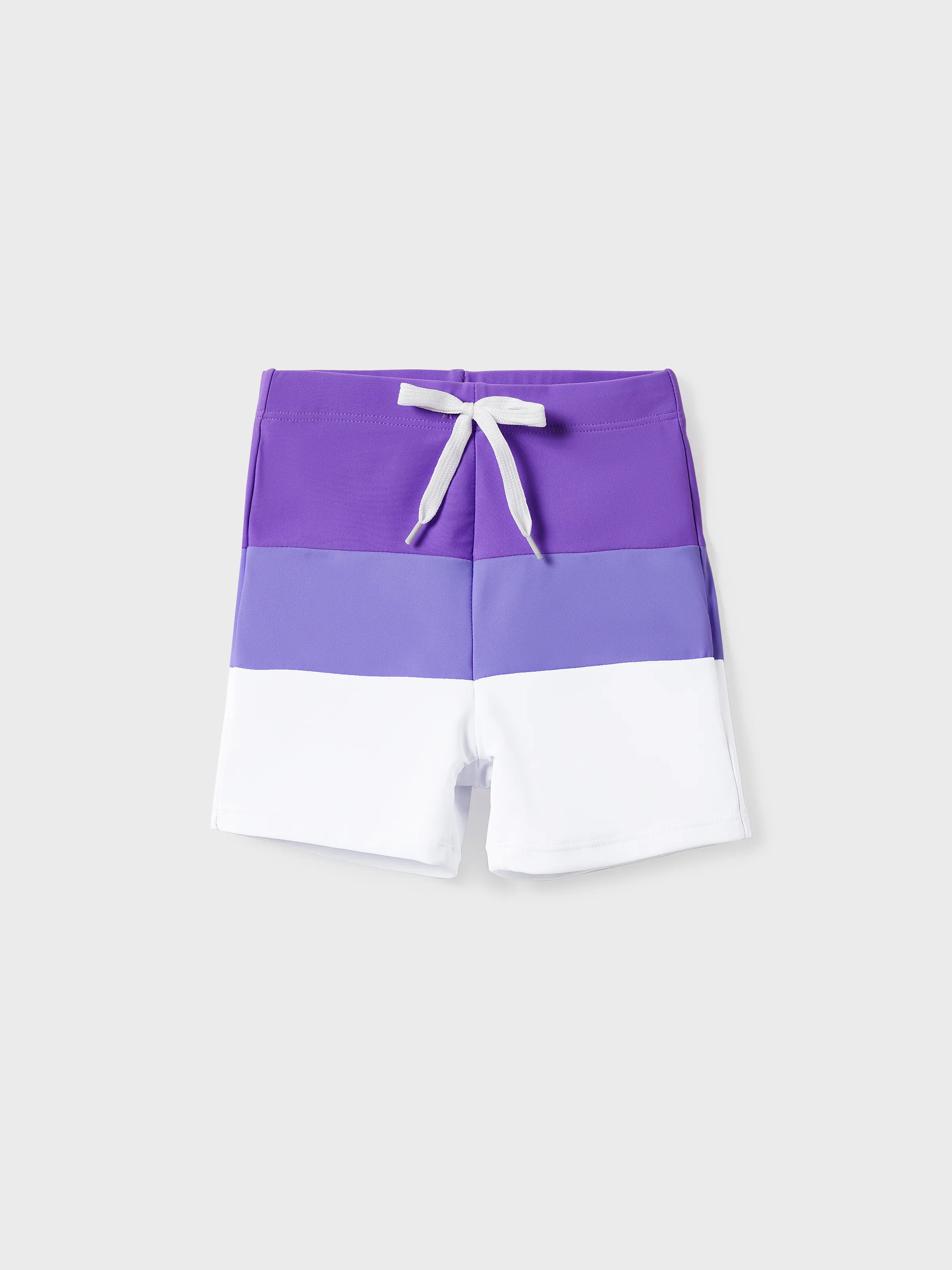 Family Matching Color-block Swim Trunks or One-shoulder Side Knot One-Piece Swimsuit (Quick-Dry) ColorBlock - Image 12
