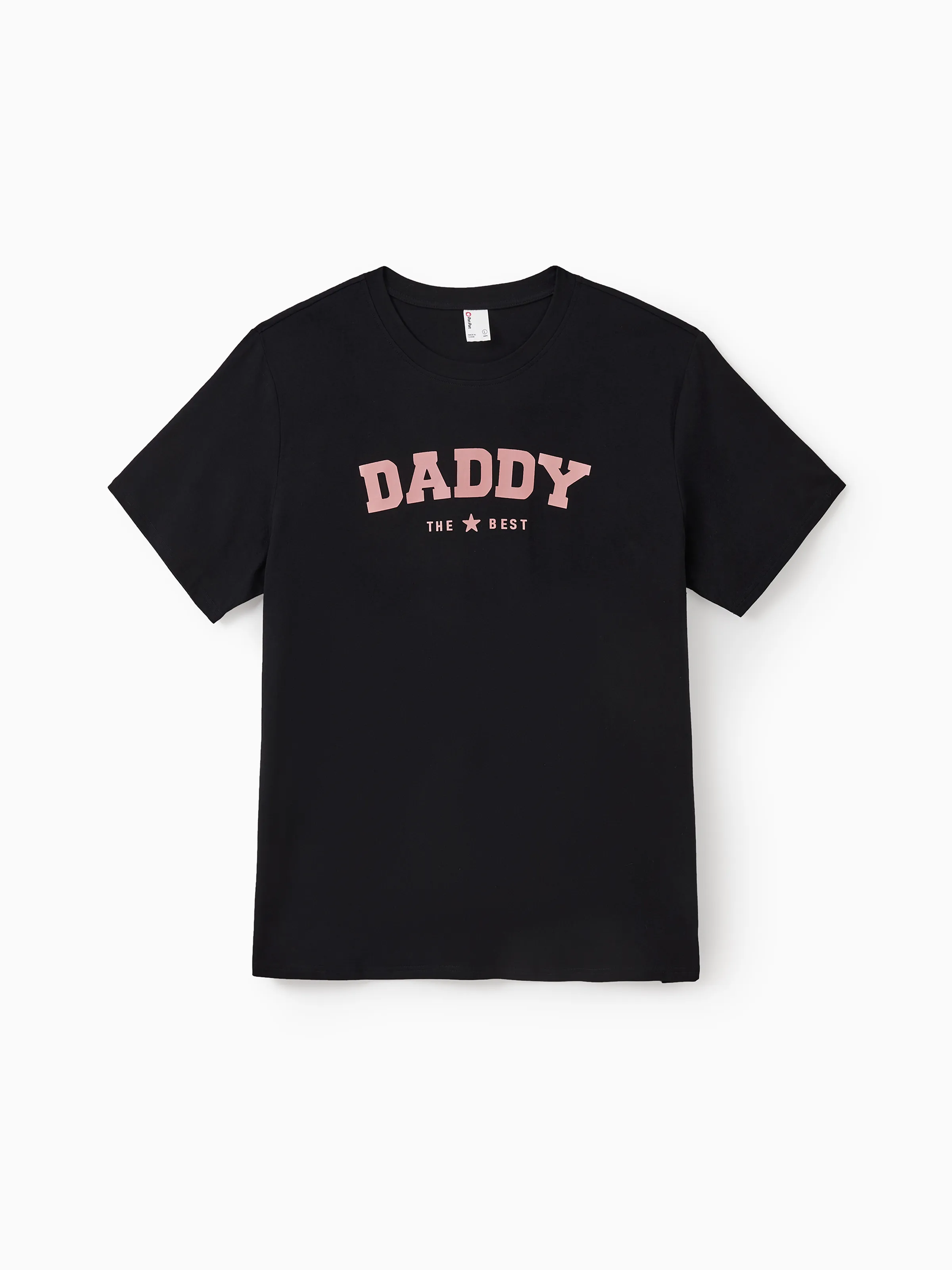 Funny Family Matching Cotton T-Shirt & Dress Set Daddy / Mini Print Black Tee for Dad and boy, Floral Print splicing Dress for Mom, girl and Baby, Perfect for Summer Family Outings Black - Image 22