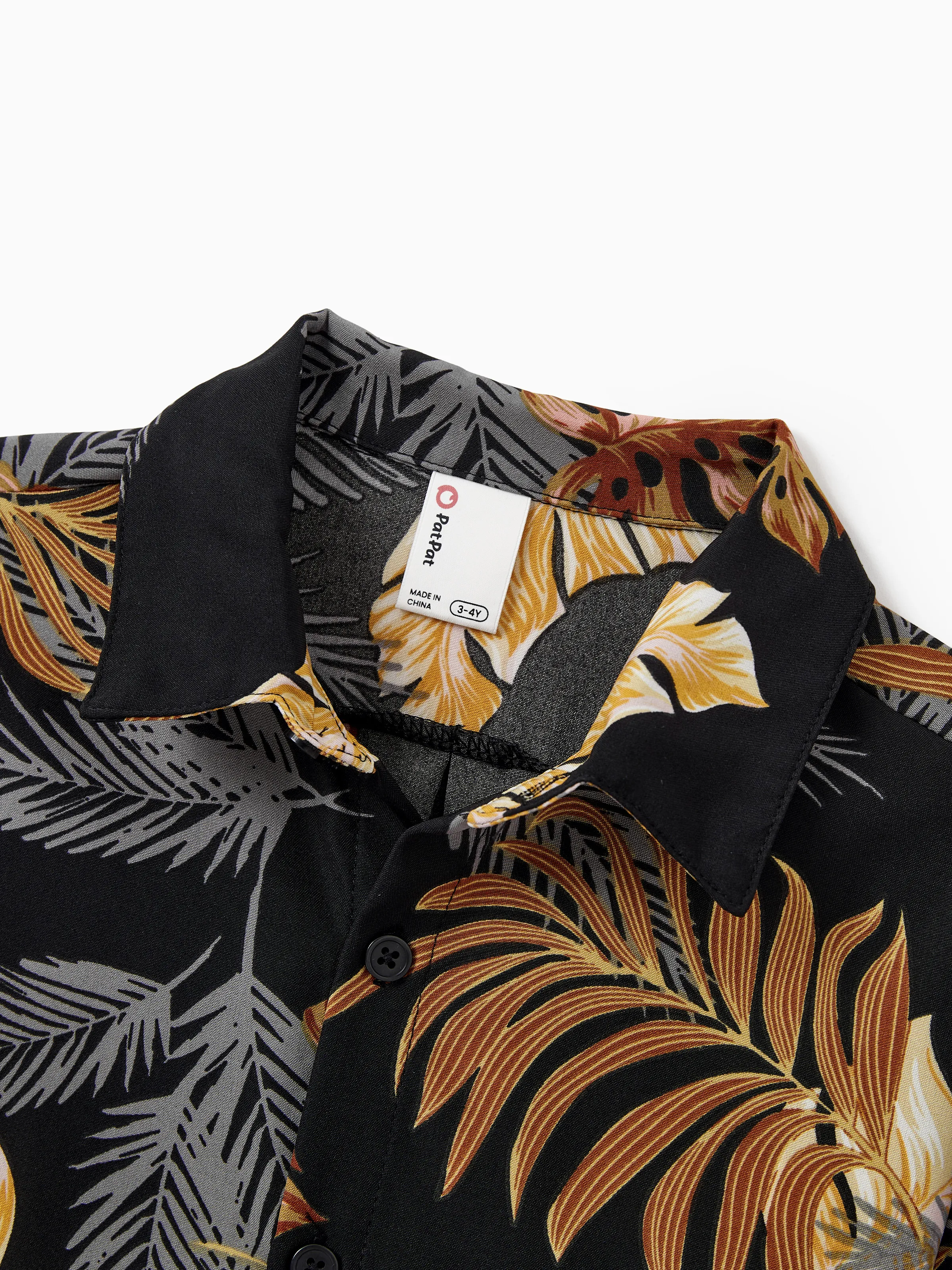 Family Matching Floral Print Beach Wear Short-sleeve Shirt or Camisole top and Wide-Leg Pants Set for Summer Vacation Family Looks Black+White - Image 26